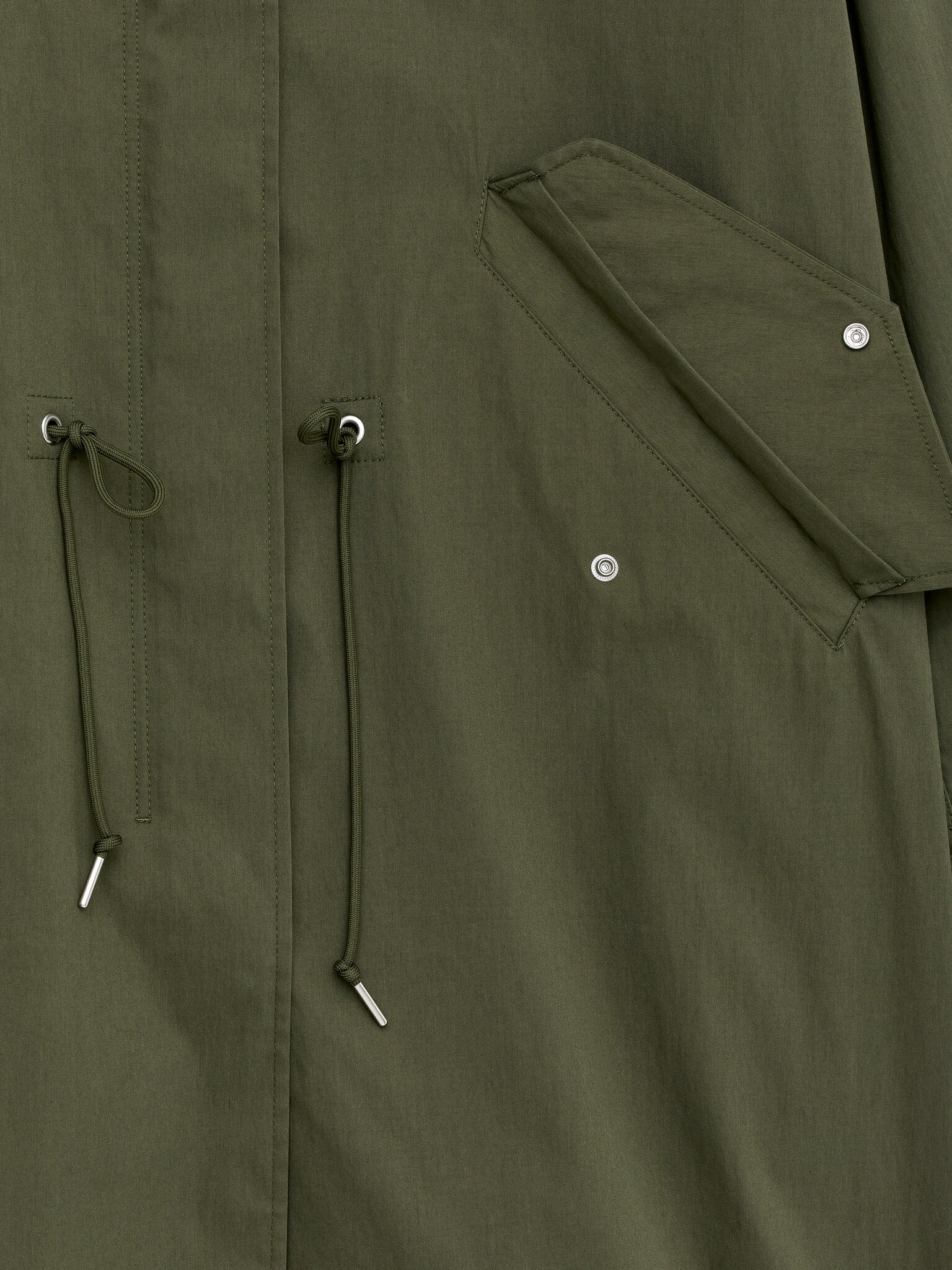 Parka non doublée coupe queue de poisson - Vert kaki - 4