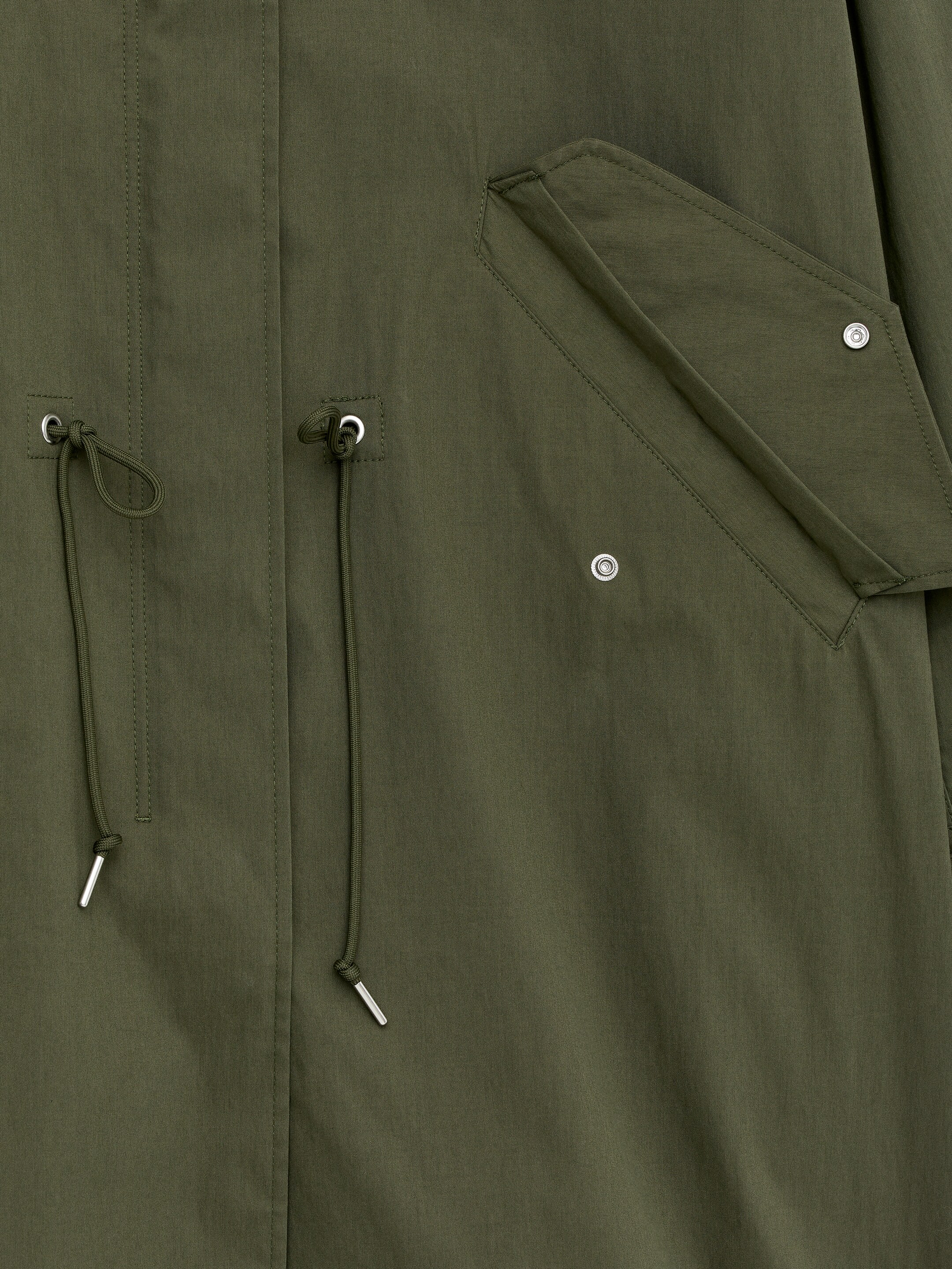 Zobrazit větší obrázek: Parka s rybím ocasem bez podšívky - Khaki zelená - ŽENY | H&M CZ 4
