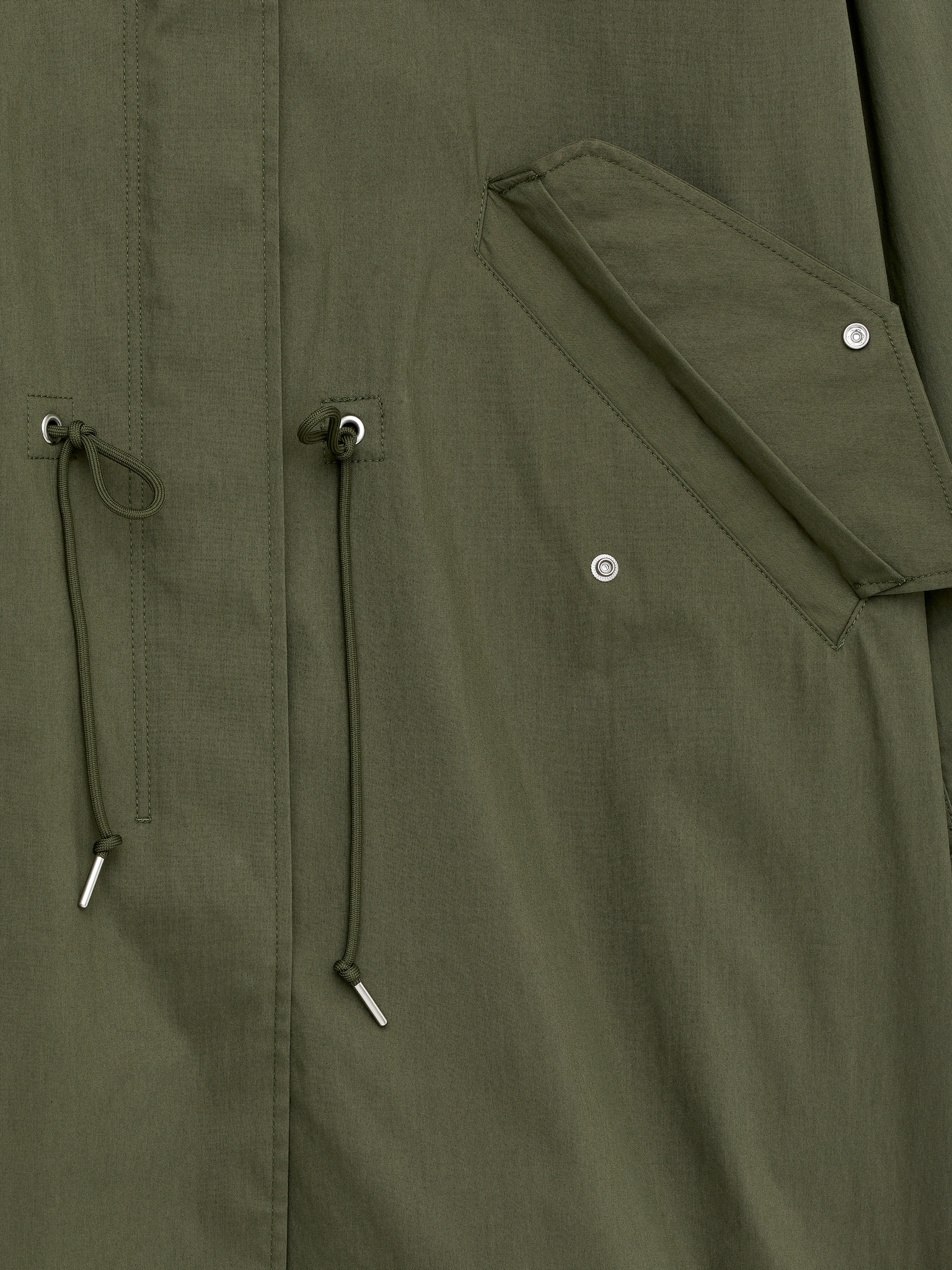 Parka non doublée coupe queue de poisson - Vert kaki - 8