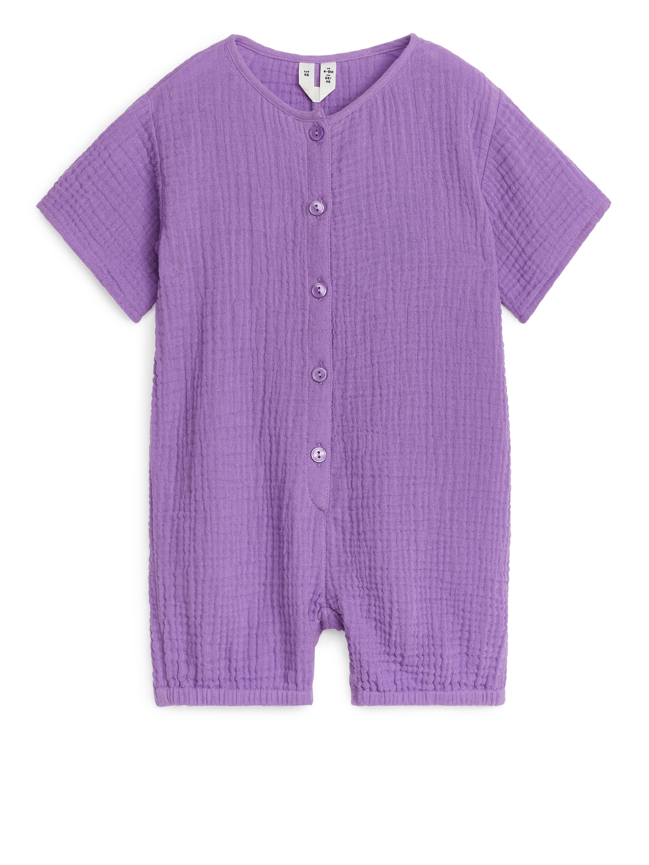 View larger image: Muslin Romper suit - Lilac - Kids | H&M GB 1