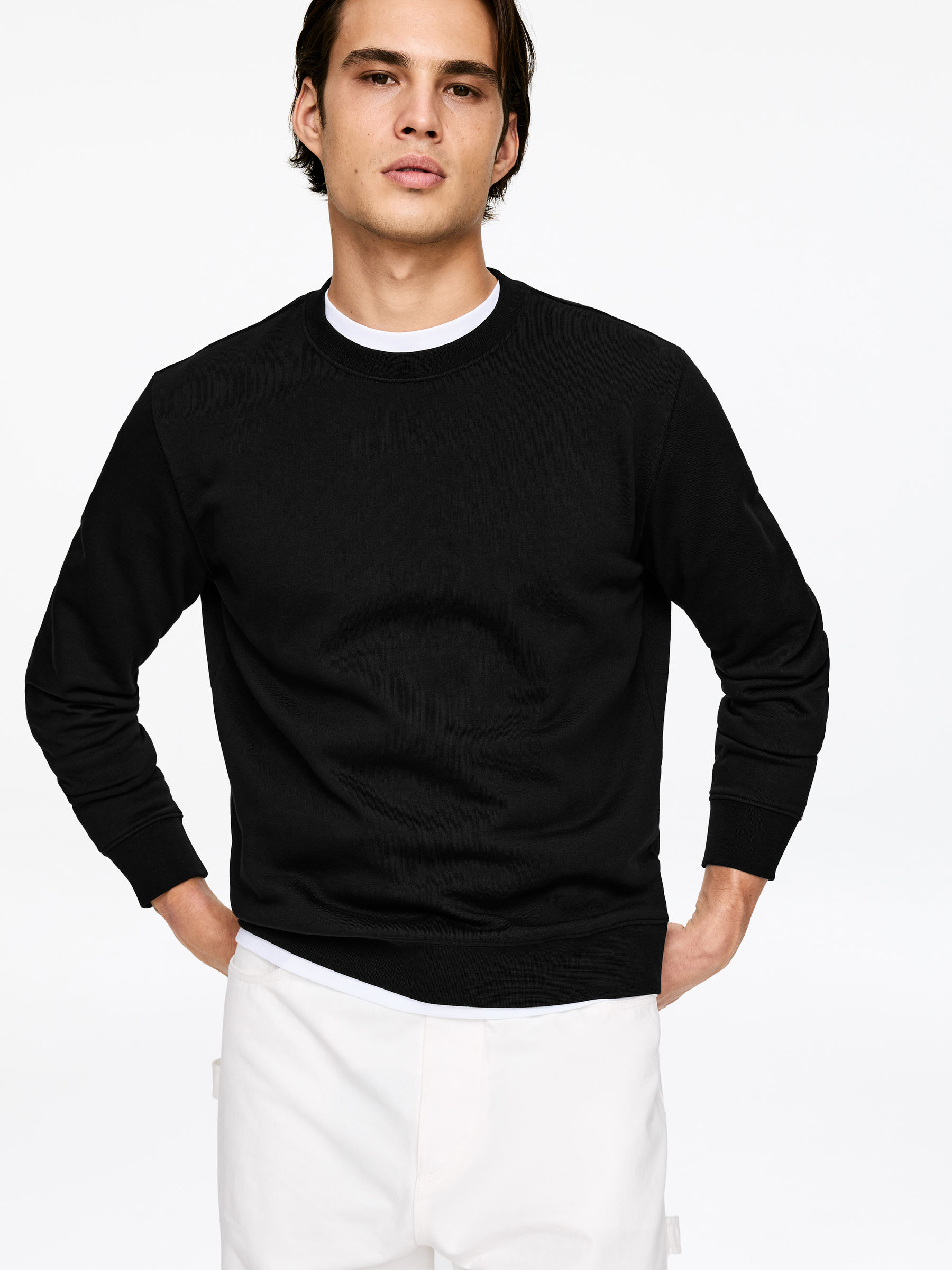 Mid-Weight Sweatshirt - Black - Regular fit - Men - StillMedia/Lookbook - 14