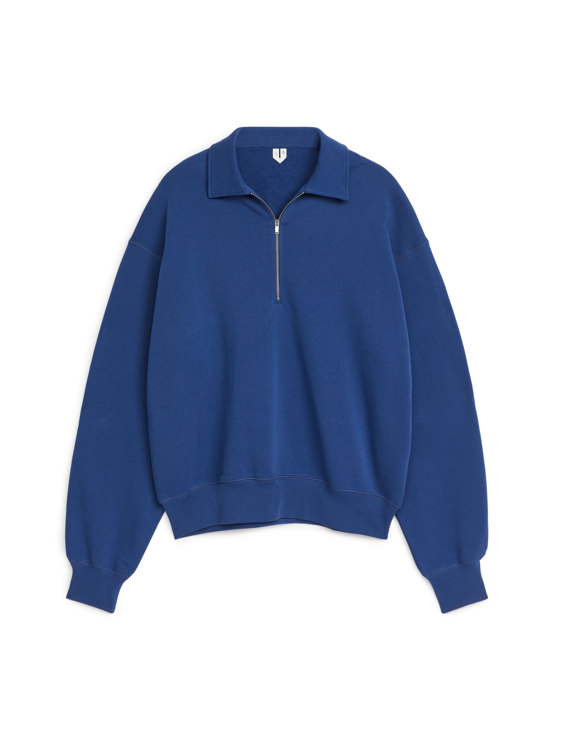 Sweatshirt med krage - Blå - Loose fit - Men - StillMedia/DescriptiveStillLife - 1