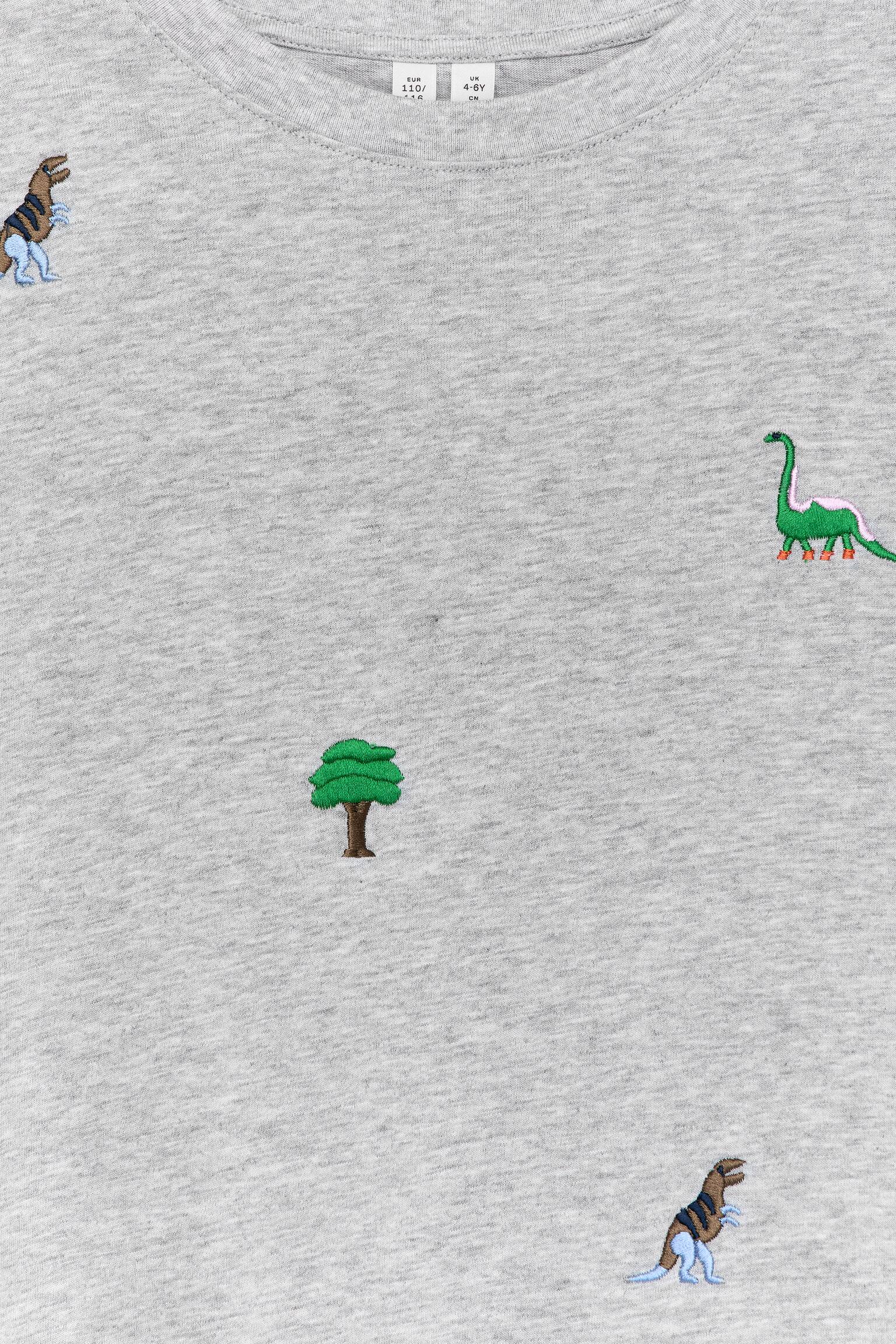 Brodert t-skjorte - grå/Mørkegrå - 3