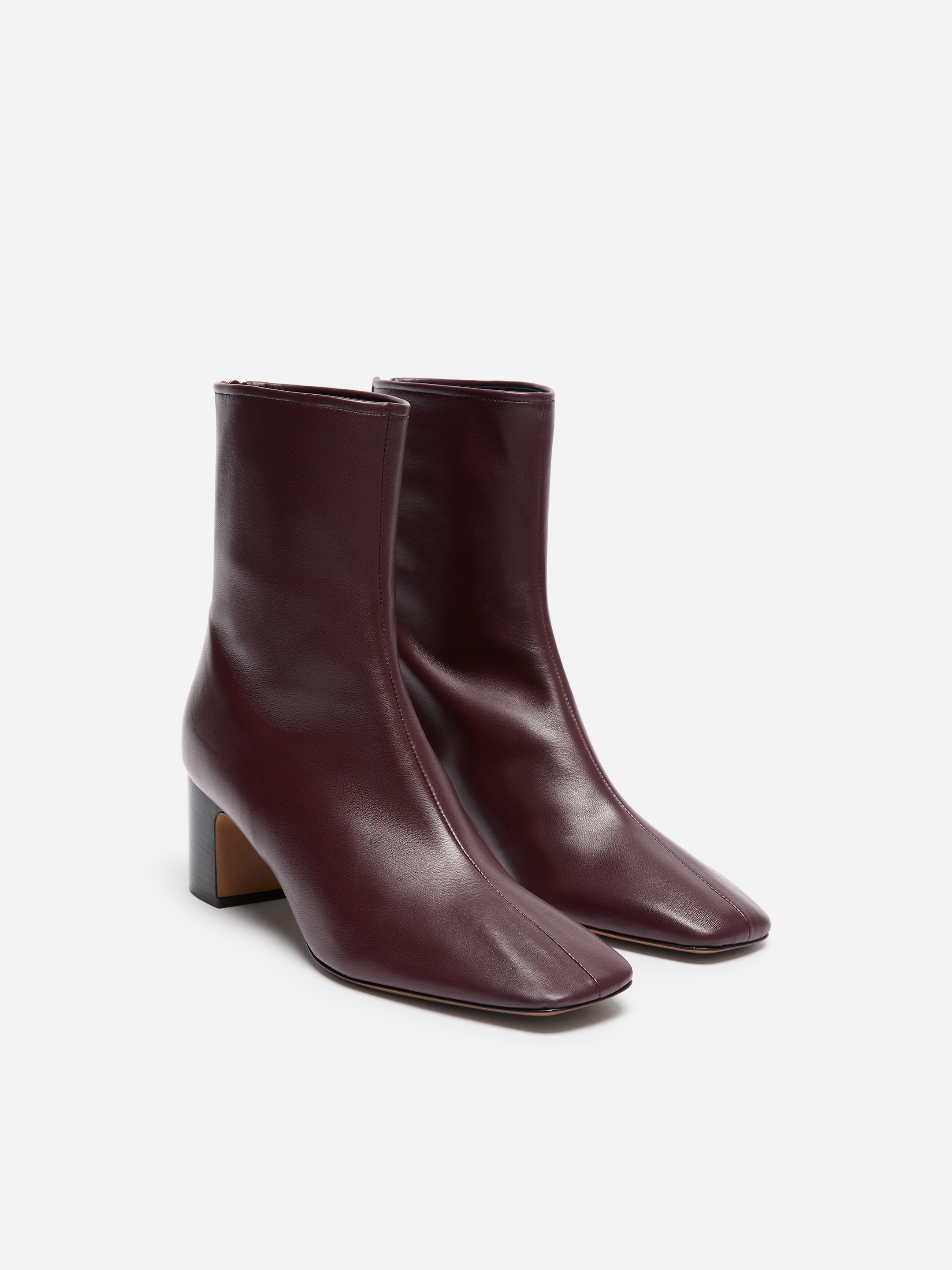 Botines de piel tipo calcetín - Rojo oscuro - women - StillMedia/DescriptiveStillLife - 2