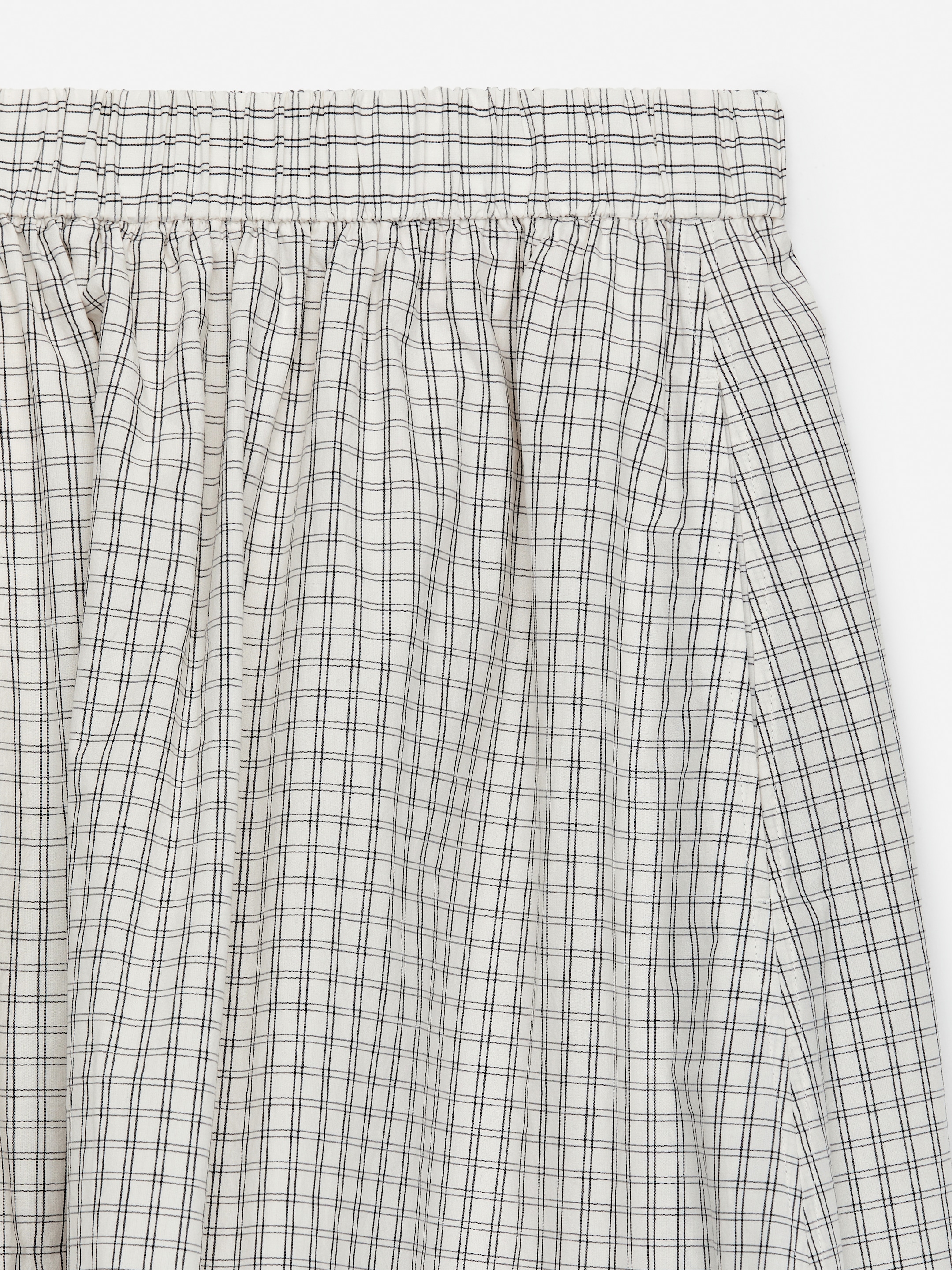 Grotere afbeelding bekijken: A-Line Cotton Skirt - Gebroken wit/geruit - DAMES | H&M BE 2