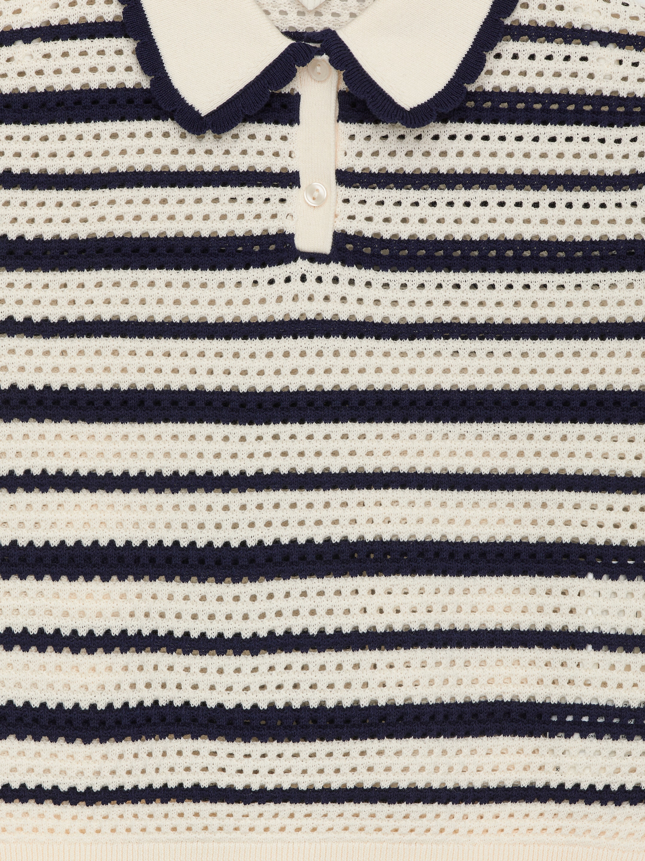 Pointellestickad topp - Mörkblå/off-white - Regular fit - Children - StillMedia/DescriptiveDetail - 1
