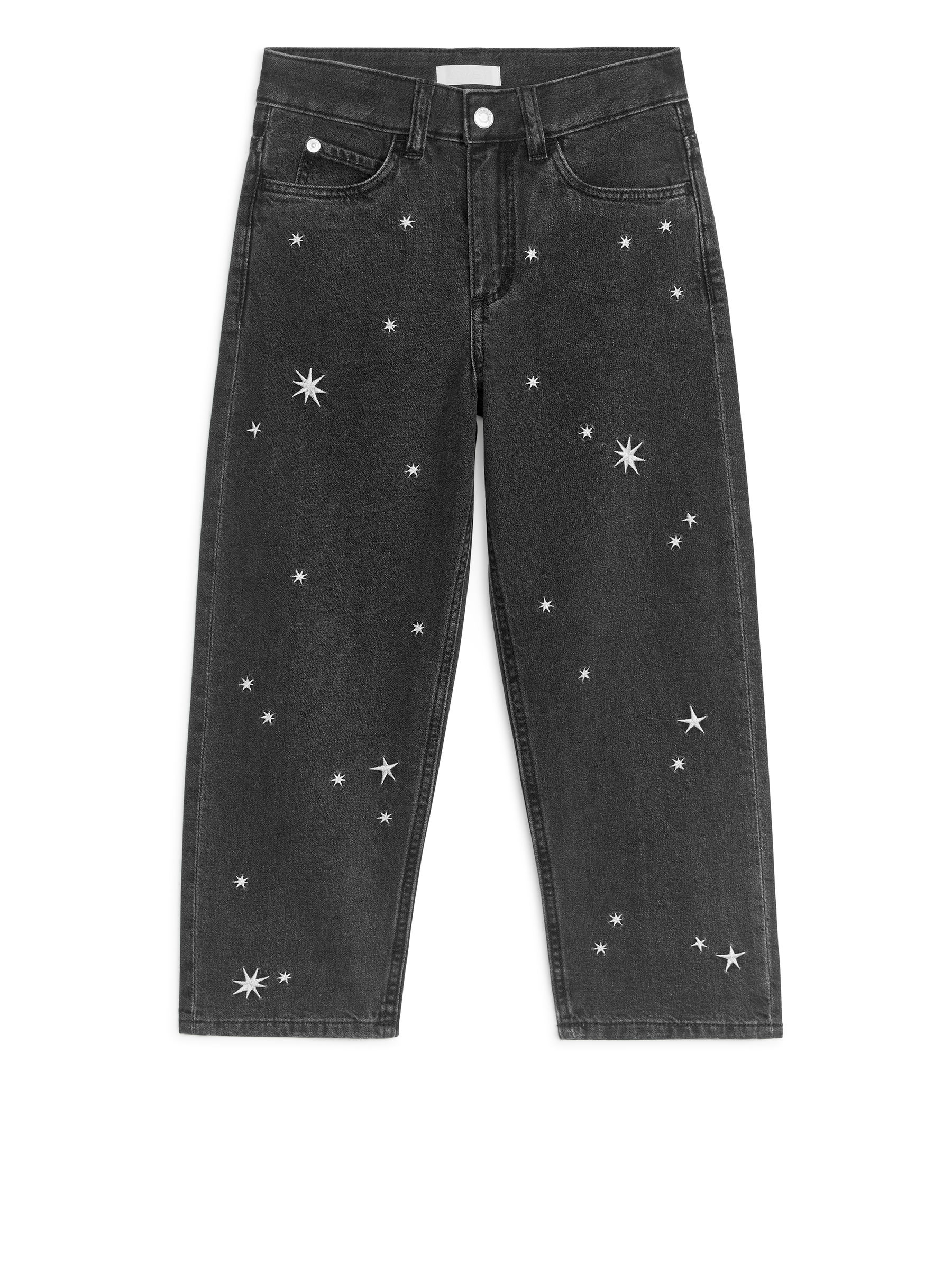 Bestickte 5-Pocket-Hose - Schwarz - Regular Fit - Kinder - StillMedia/DescriptiveStillLife - 1