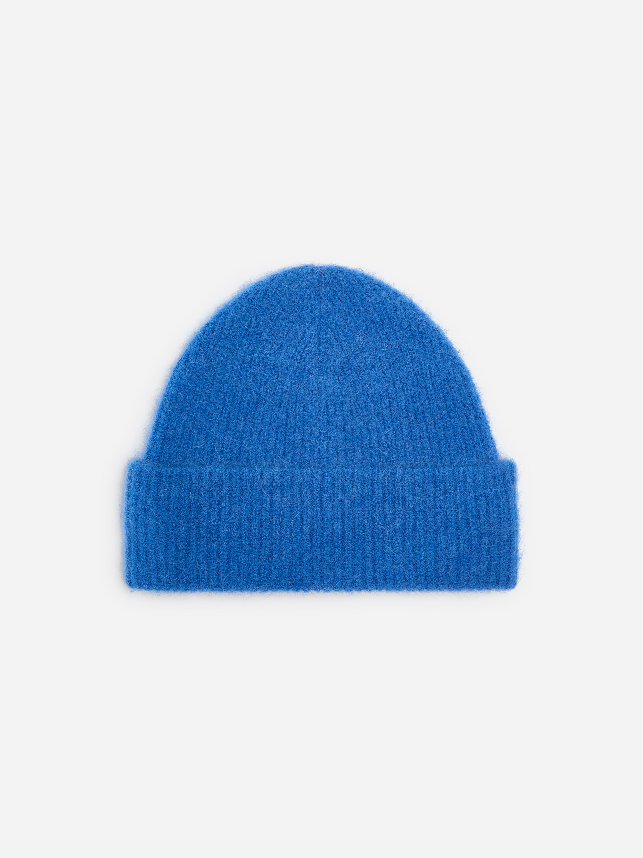Beanie van een alpacamix - Blauw/Zwart/Rood