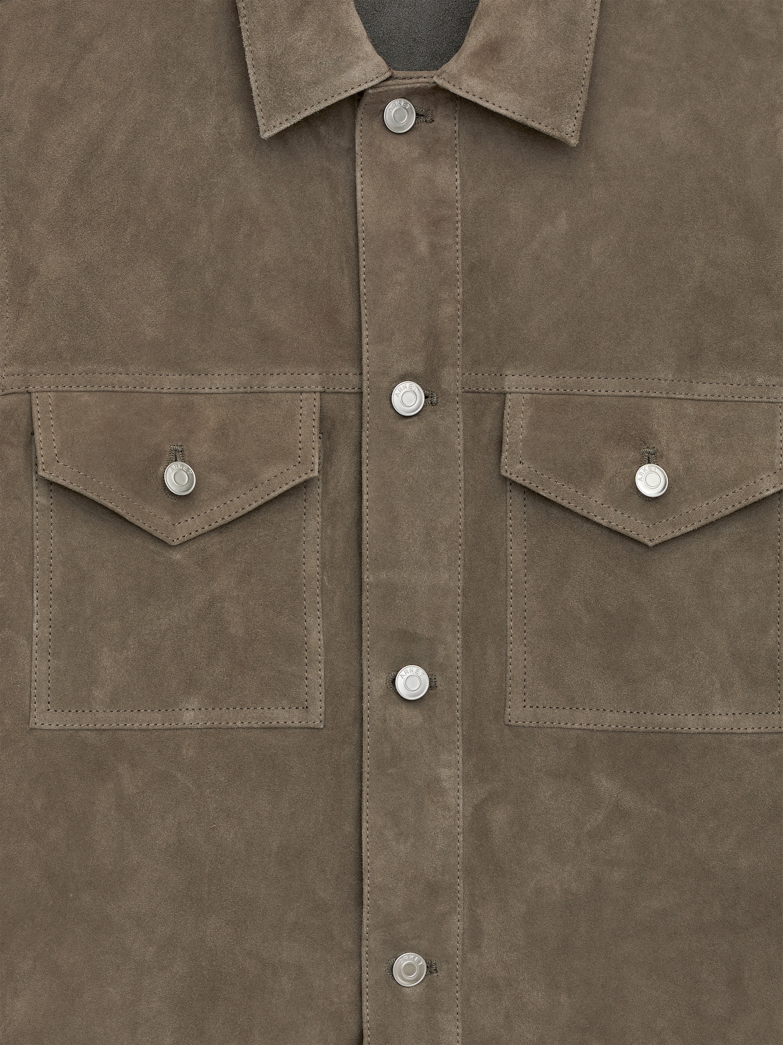 Veste en daim - Sauge - 5