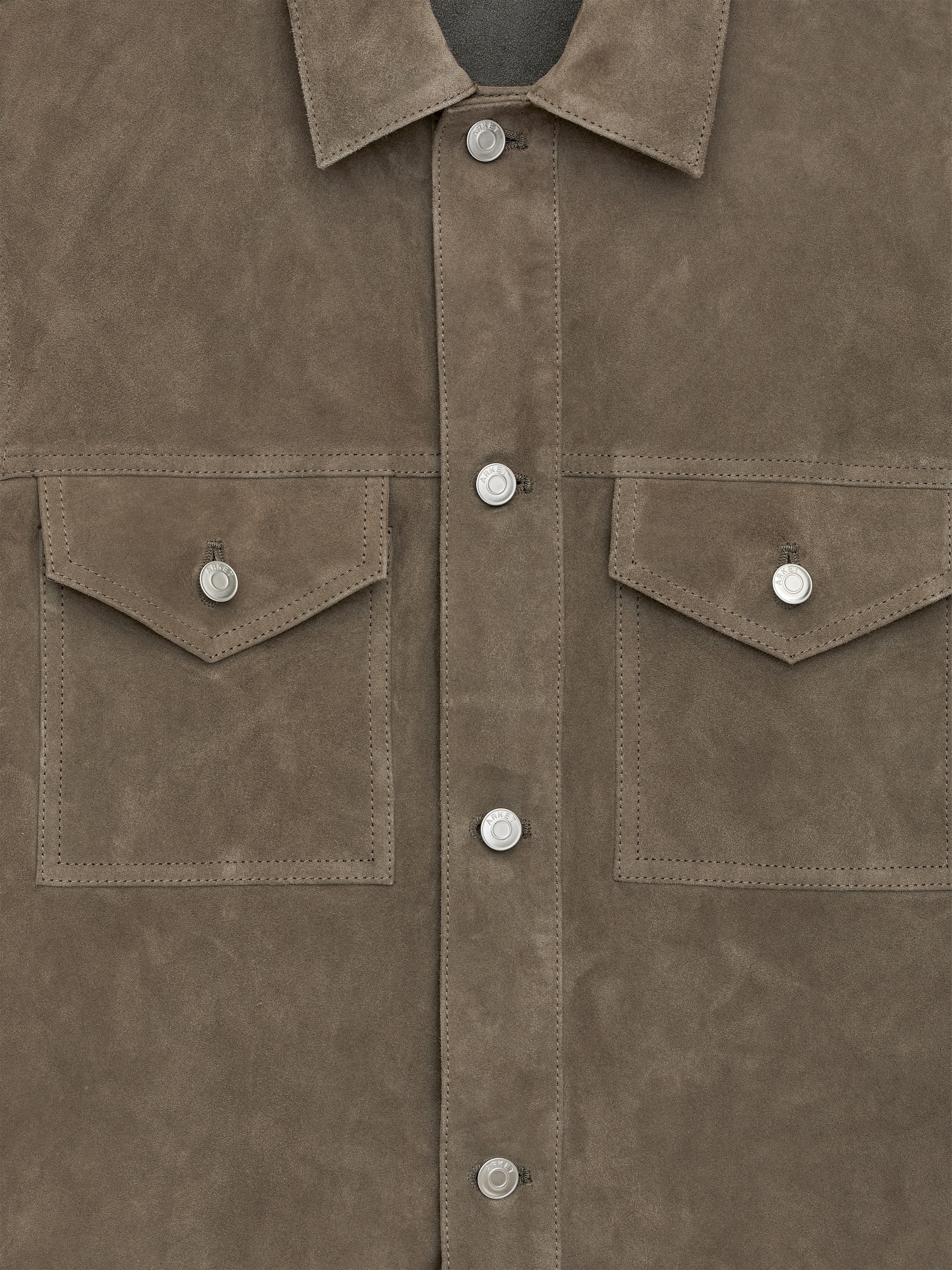 Veste en cuir suédé - Sauge - Regular fit - Homme - StillMedia/DescriptiveDetail - 1