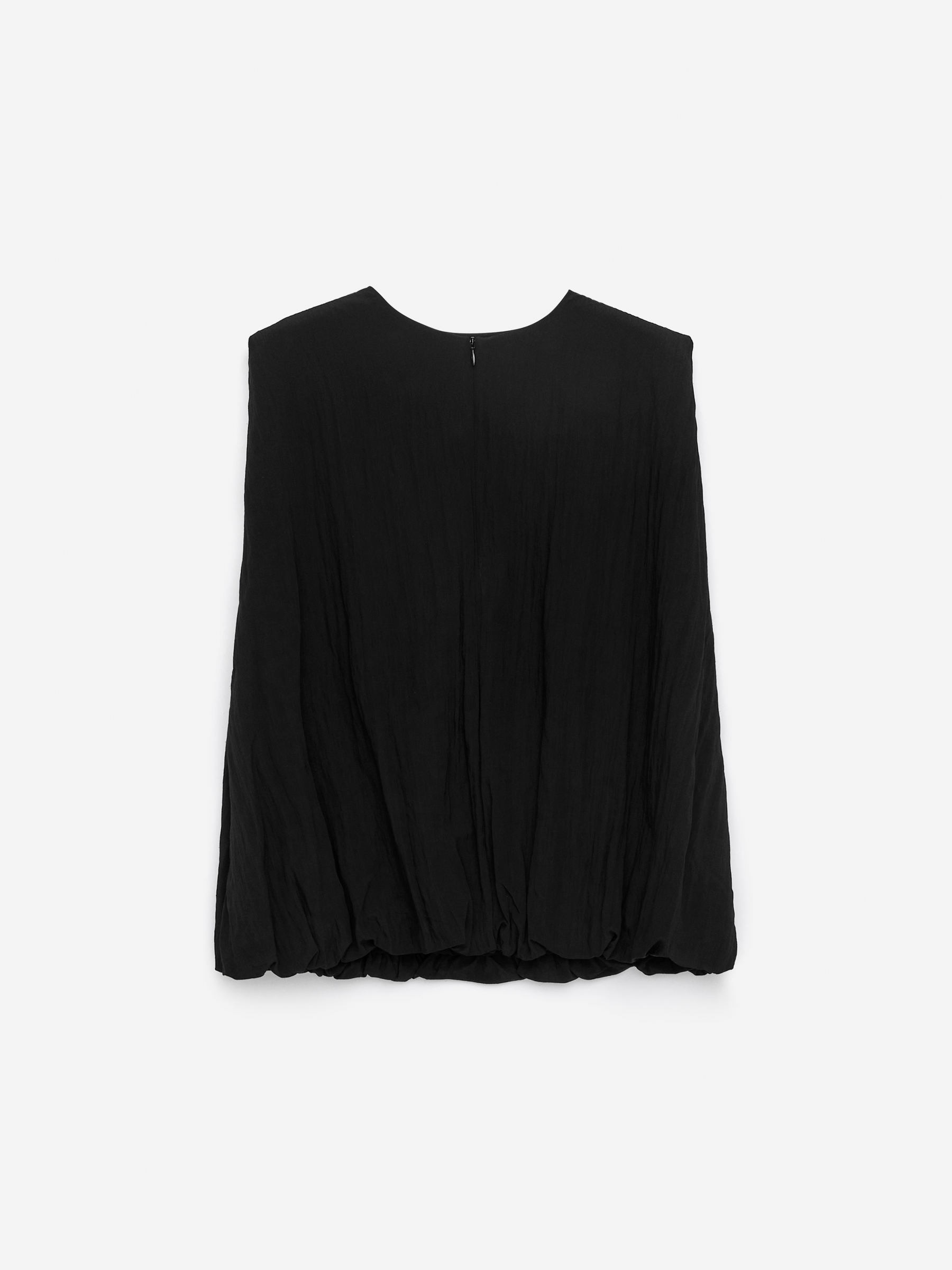 Bubble-Hem Top - Black - Loose fit - Women - StillMedia/DescriptiveStillLife - 2