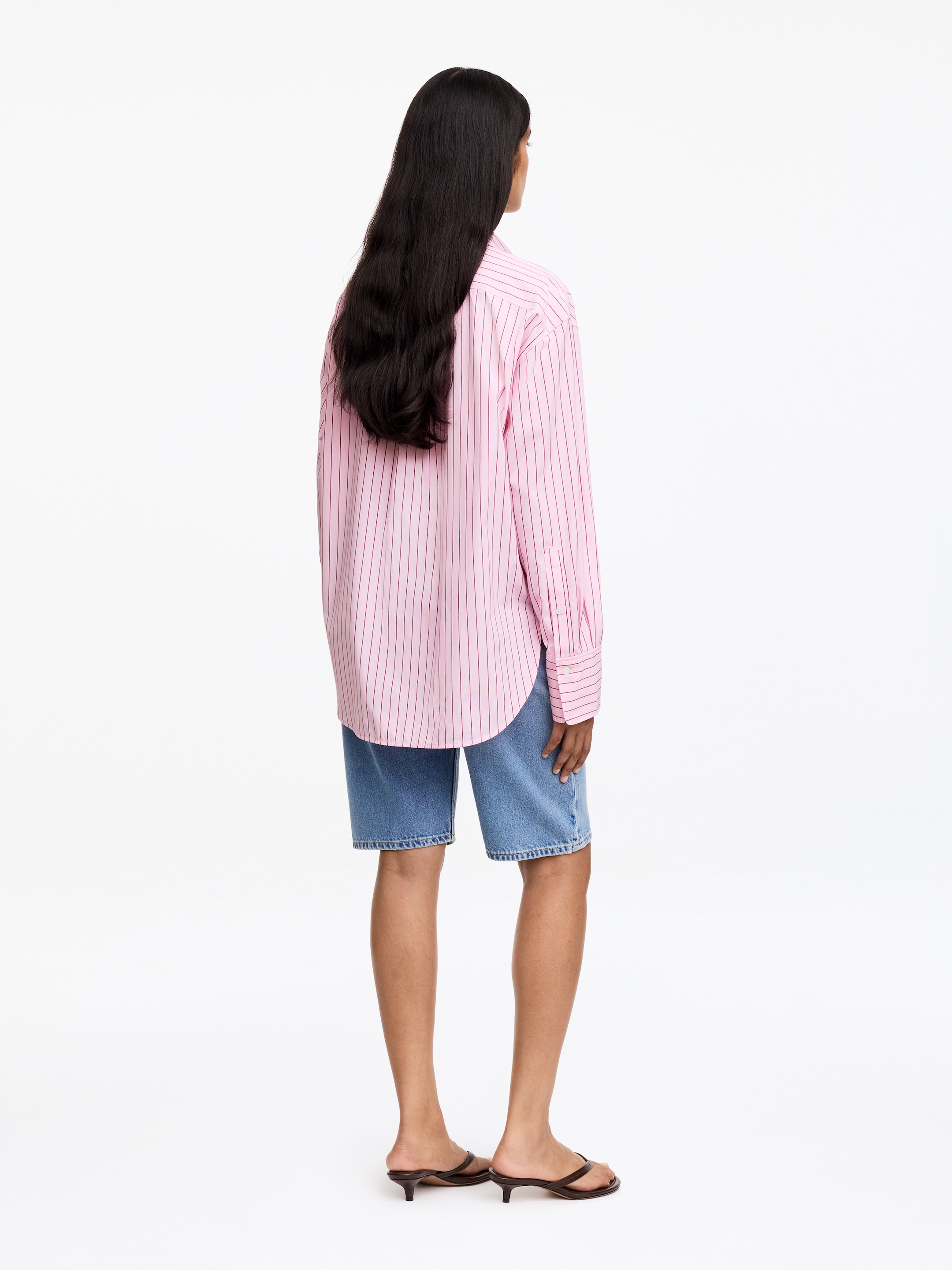 Relaxed-Fit Poplin Shirt - Pink - Loose fit - Women - StillMedia/Lookbook - 4