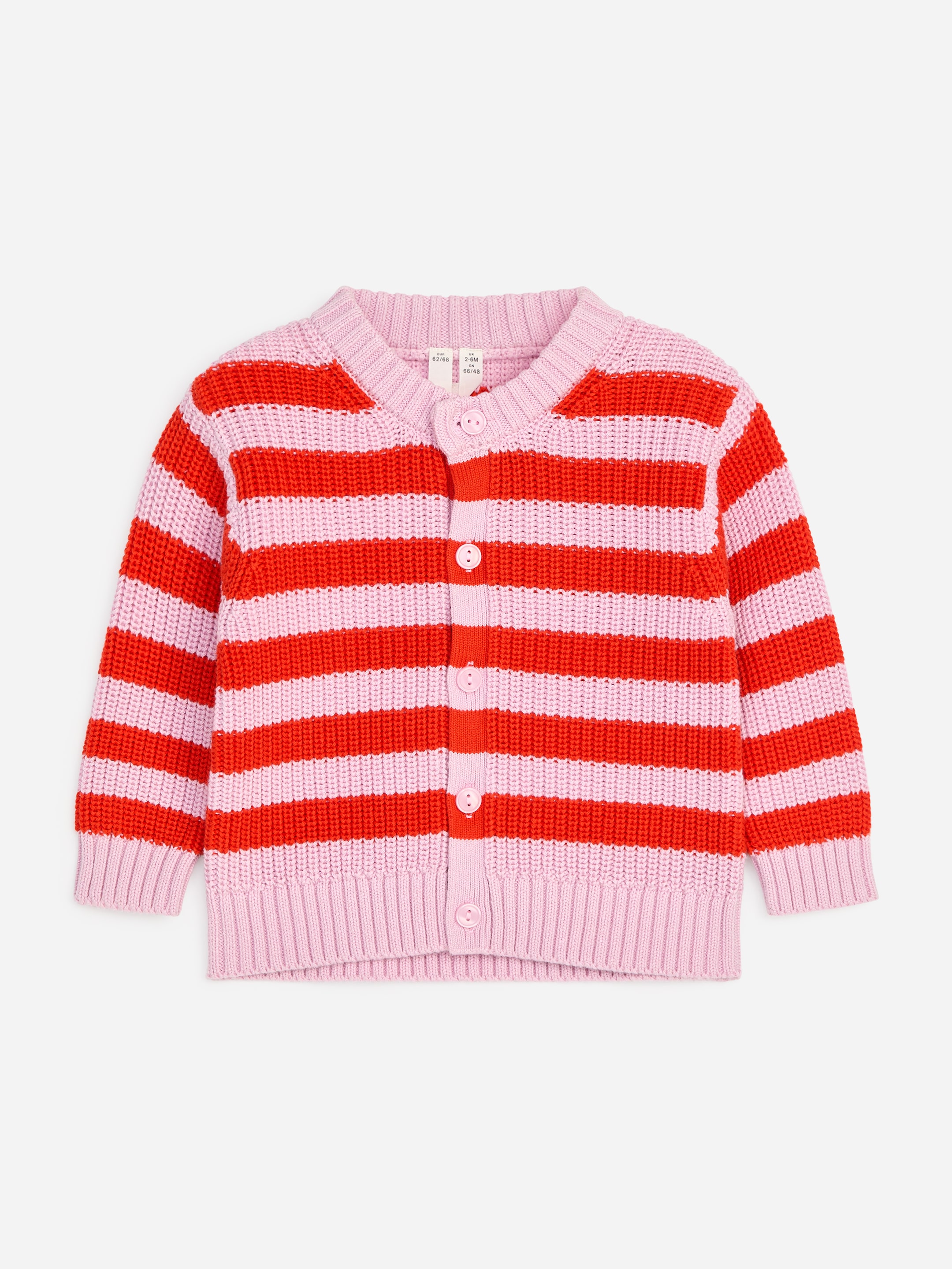 Cotton Cardigan-Pink-19854