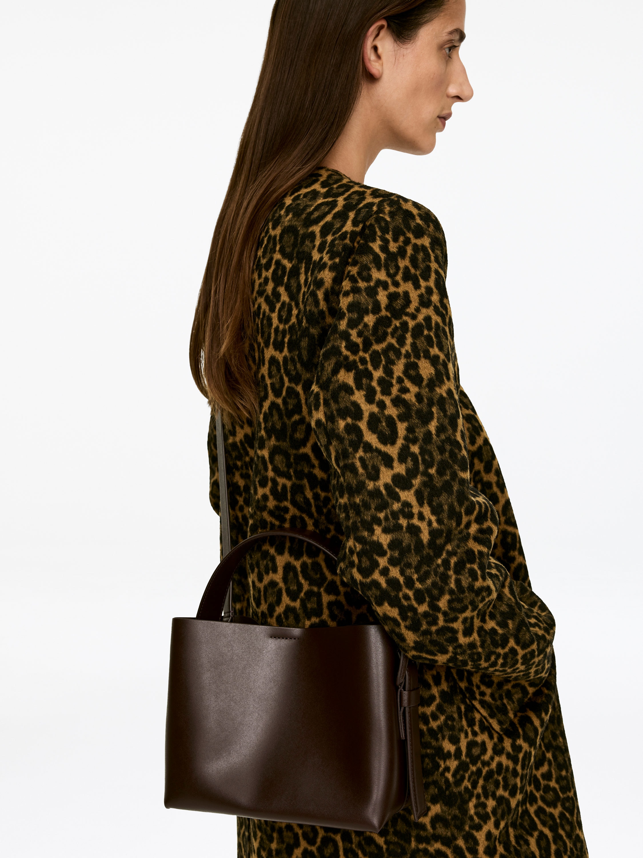 Leather Crossbody Bag - Dark Brown - Women - StillMedia/Lookbook - 15
