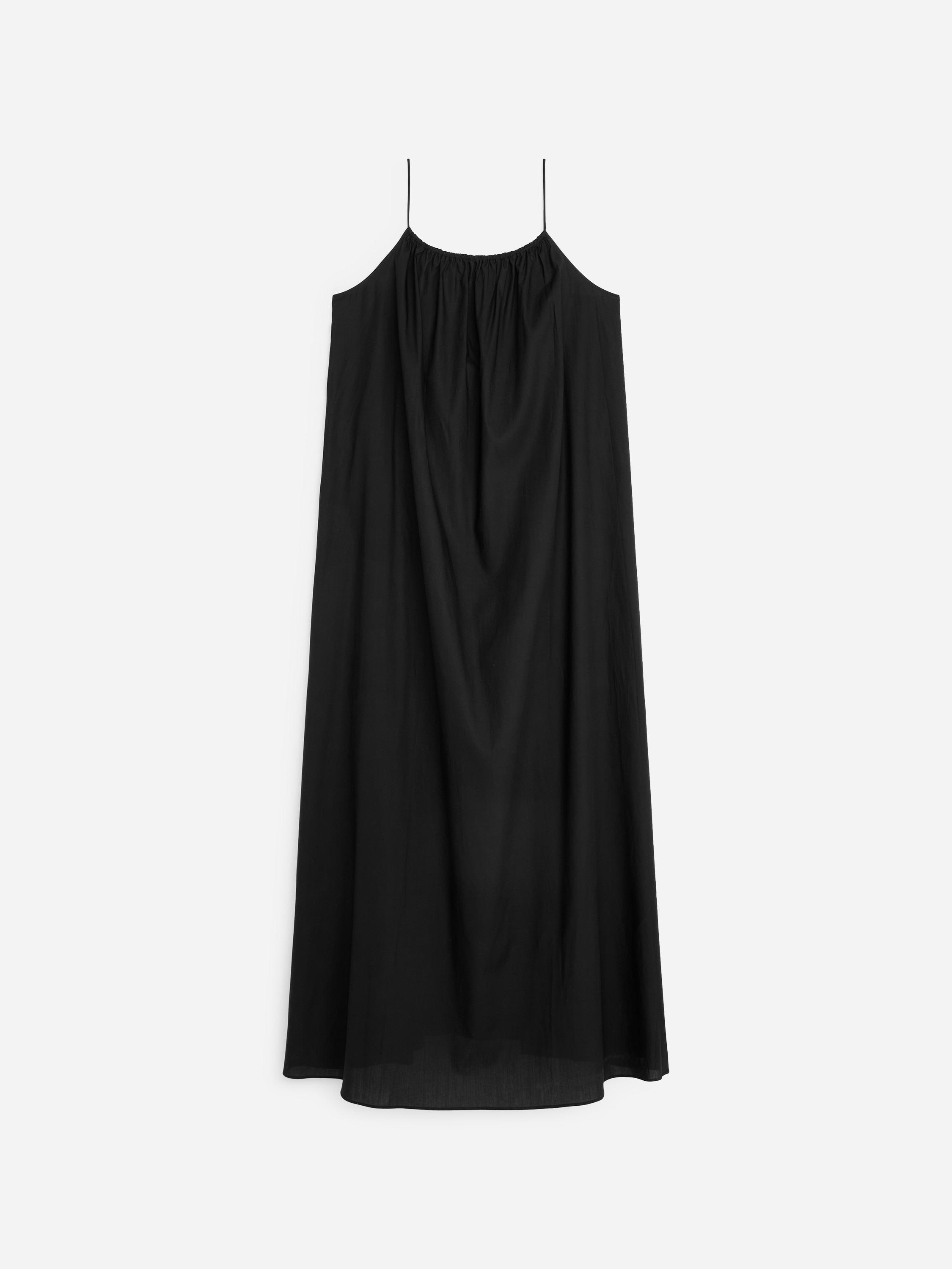Robe de plage en lyocell et coton-Noir