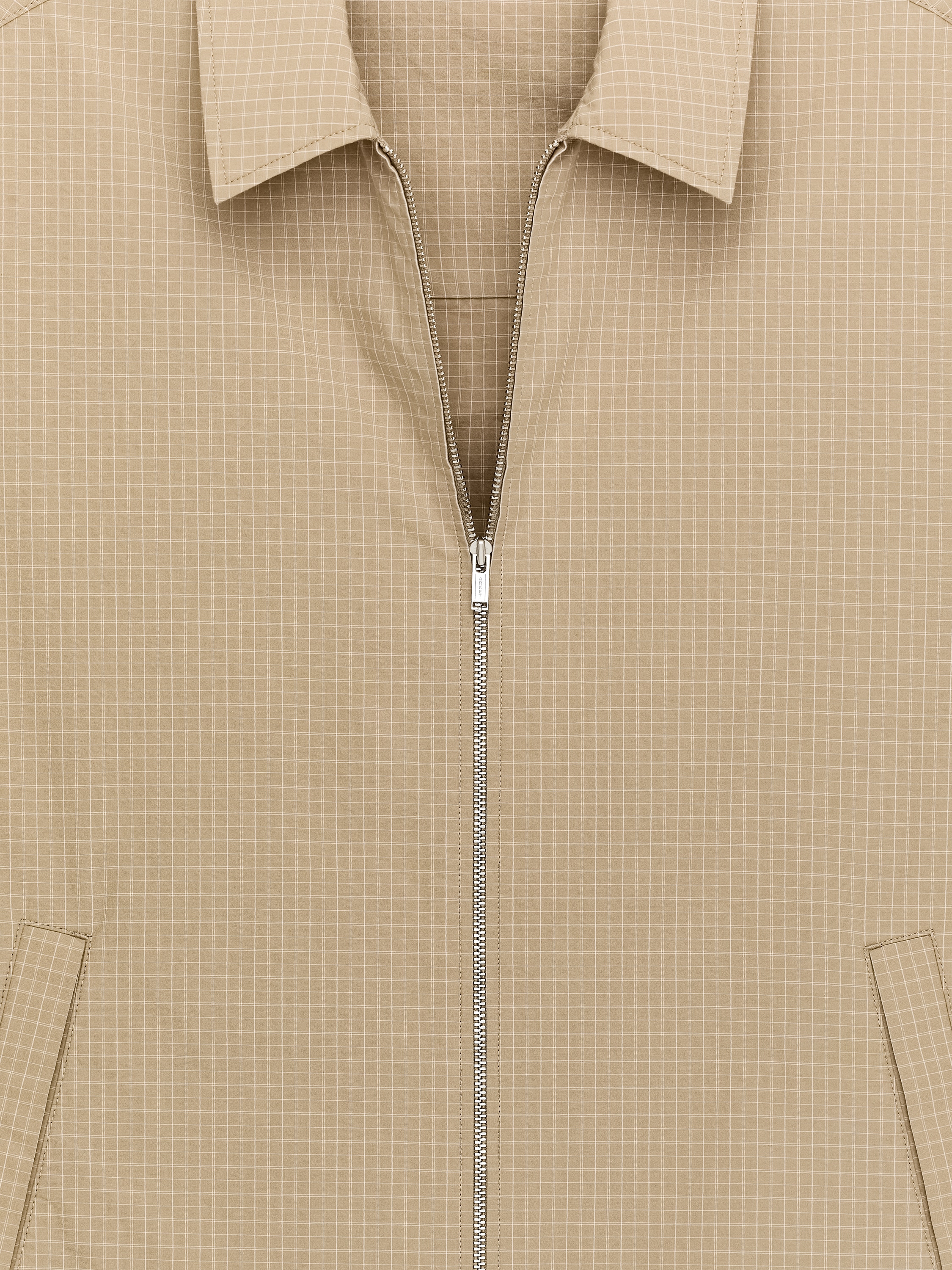 Poplin Drizzler Jacket – Beige/Checkered – ARKET WW