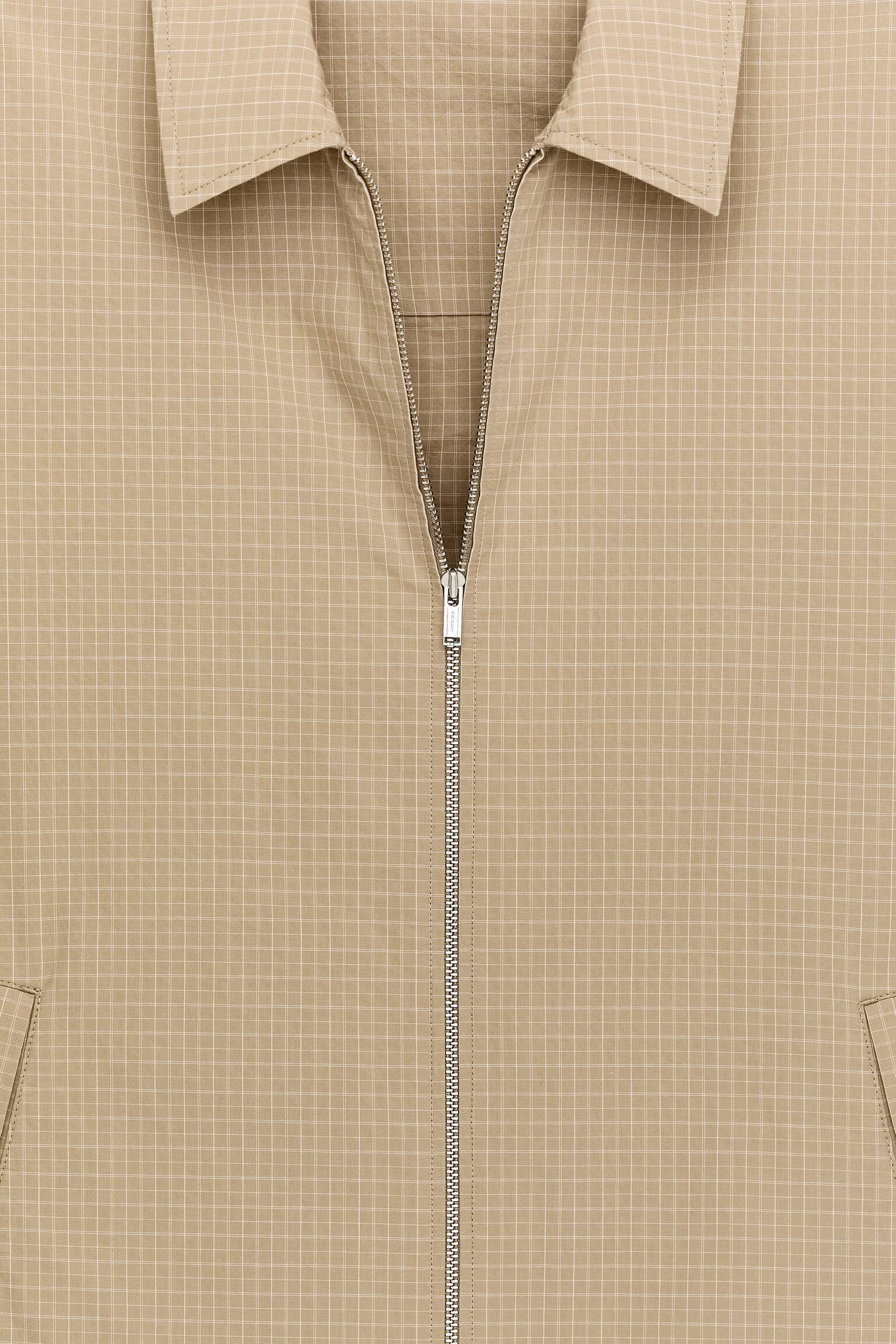 Poplin Drizzler Jacket - Beige/Checkered - 4