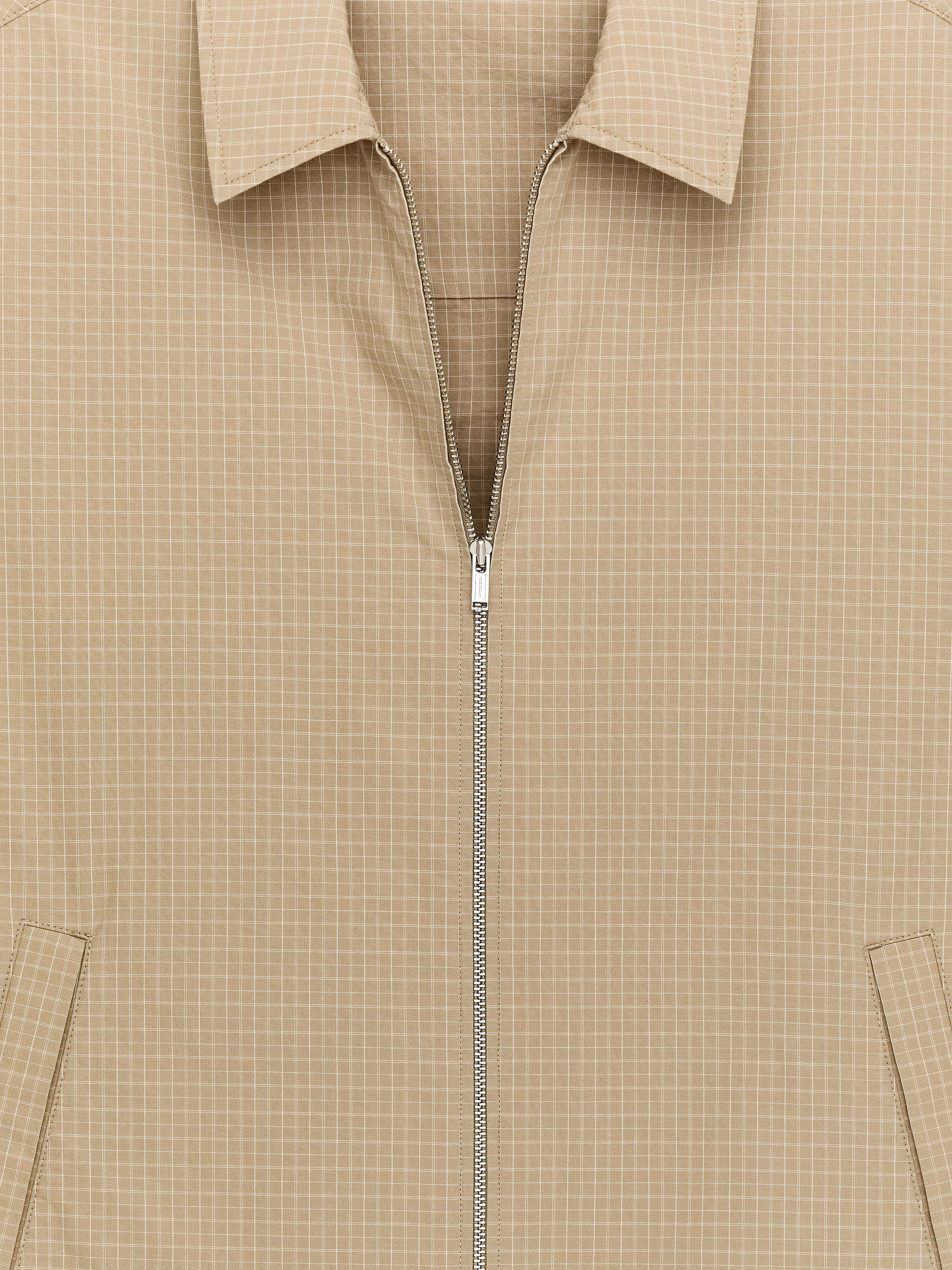 Chaqueta de algodón estilo drizzler - Beige/cuadros - Corte relajado - Men - StillMedia/DescriptiveDetail - 1