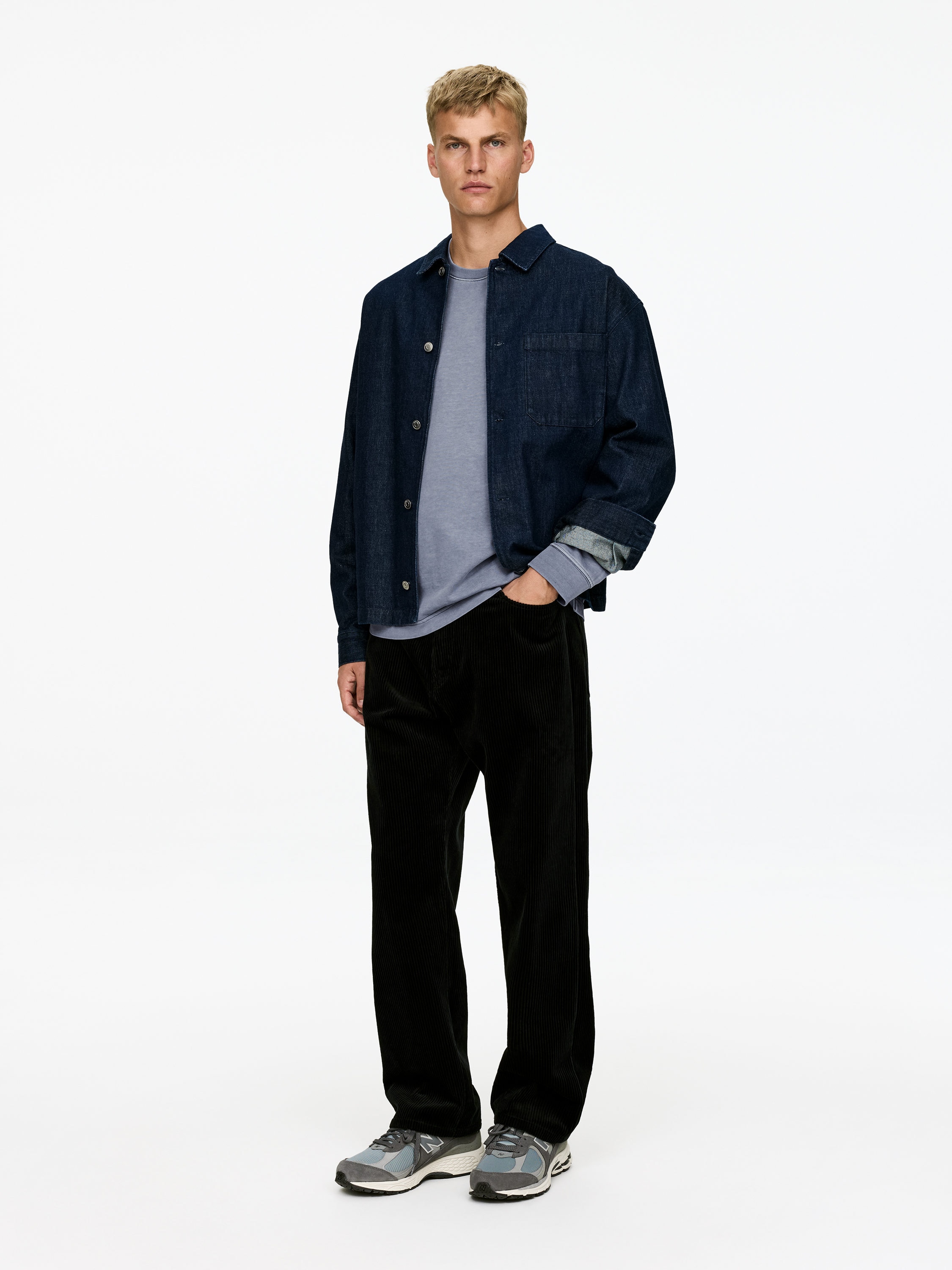Long-Sleeve T-Shirt - Faded Blue - Regular fit - Men - StillMedia/Lookbook - 3