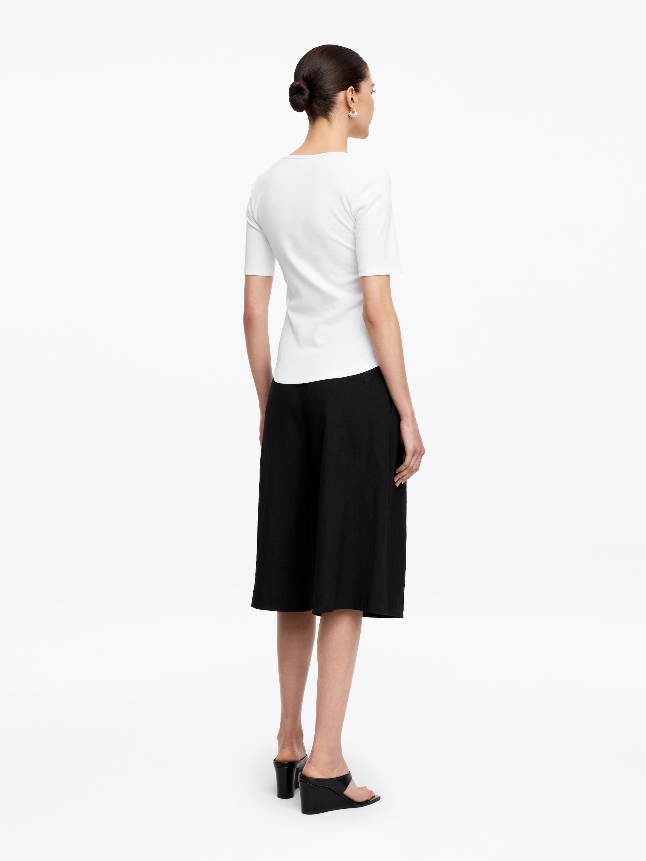Ribbed T-Shirt - White - Slim fit - Women - StillMedia/Lookbook - 11