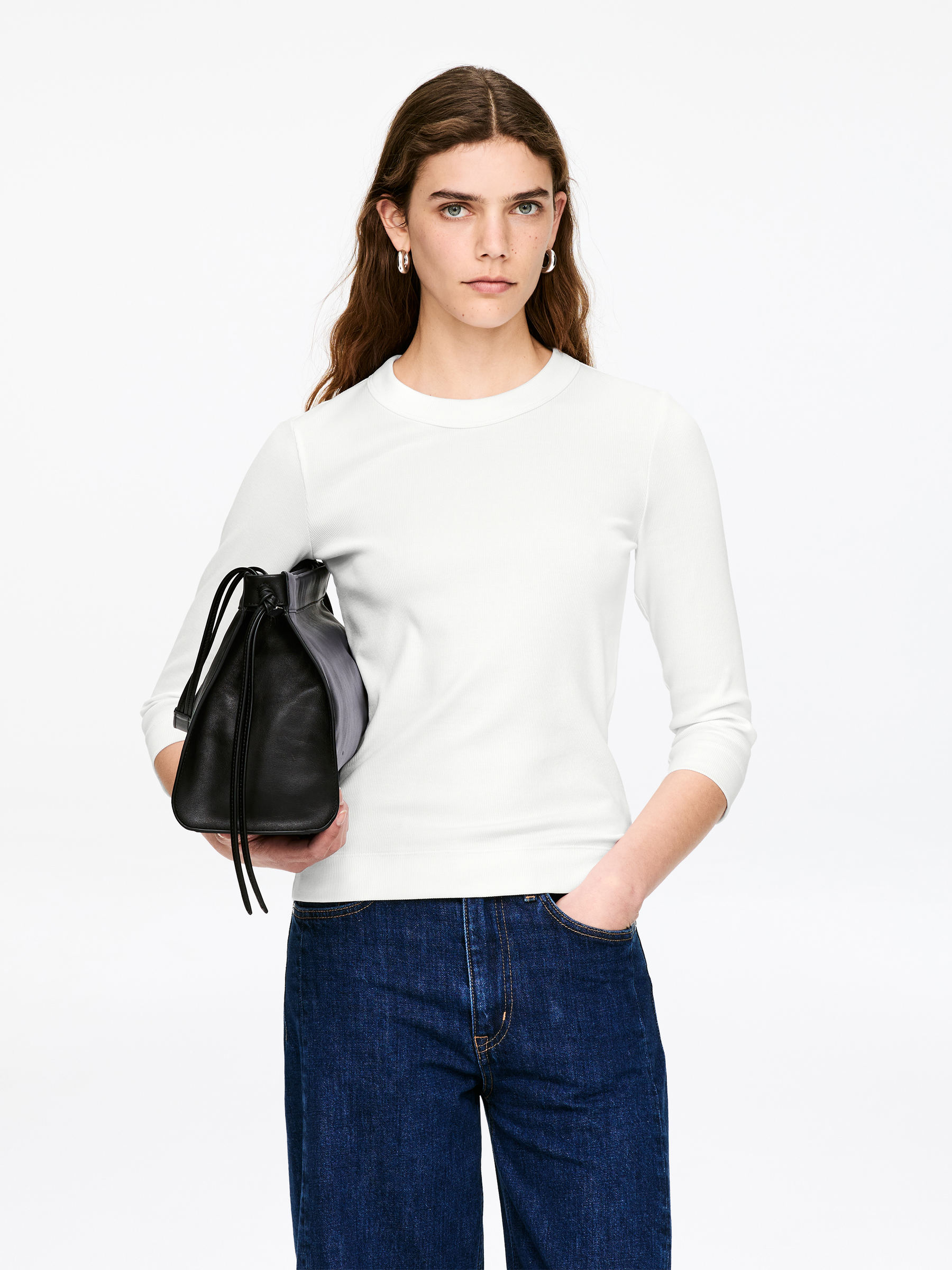 Top côtelé - Blanc - Slim fit - Femme - StillMedia/Lookbook - 7