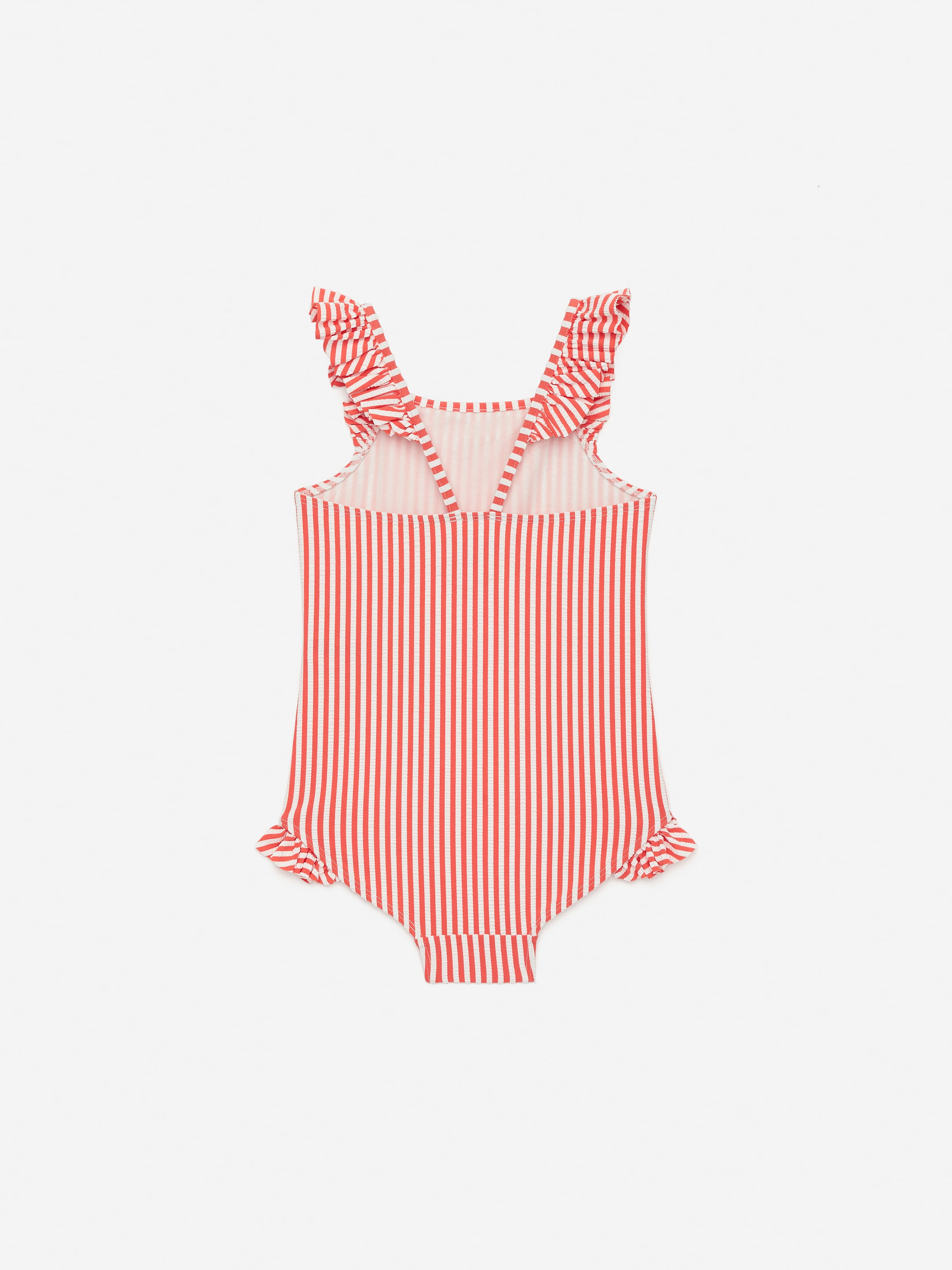 Seersucker Swimsuit - White/Red - Regular fit - Children - StillMedia/DescriptiveStillLife - 3