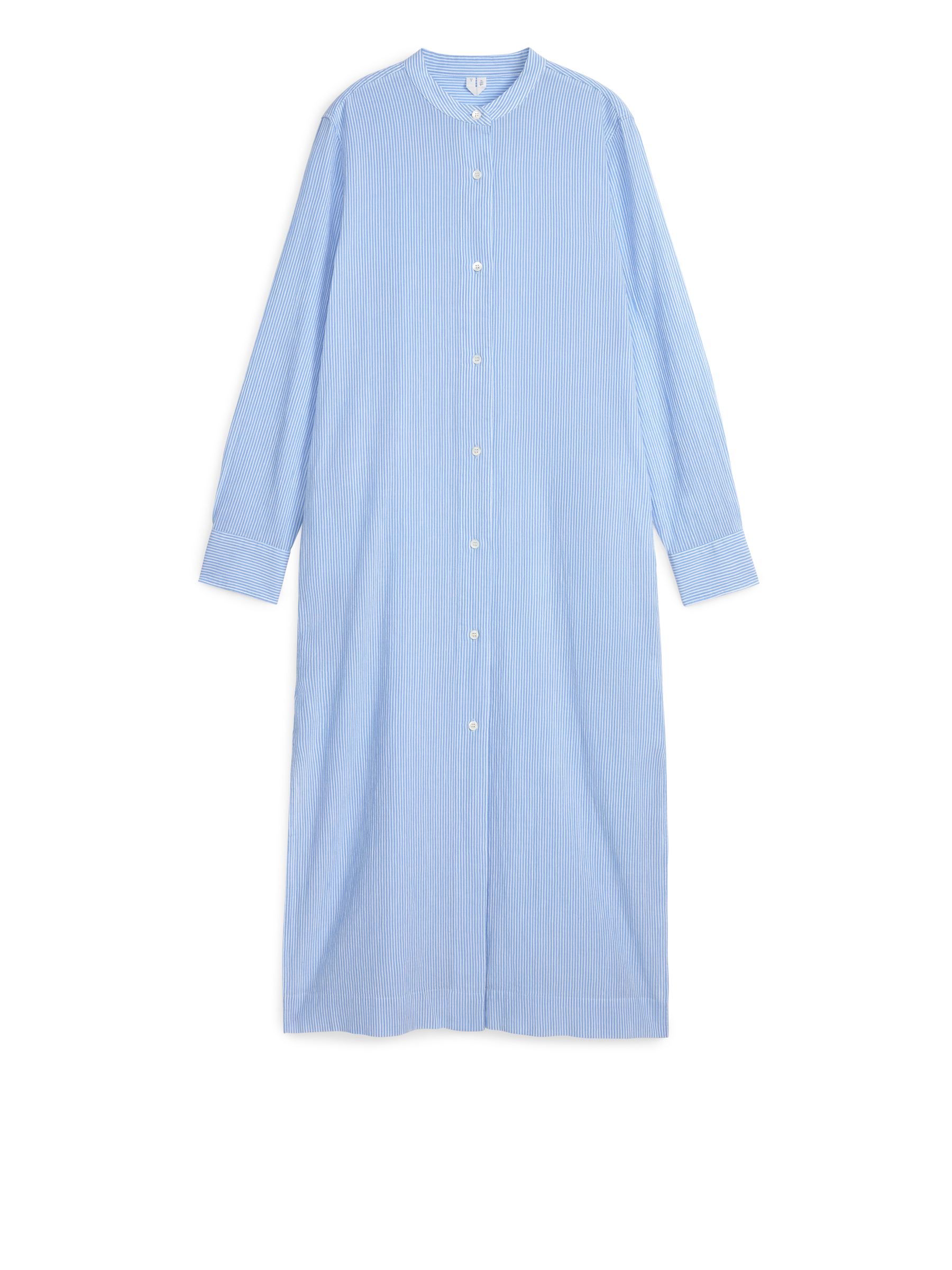 Long Shirt Dress - Blue/White - Relaxed fit - Women - StillMedia/DescriptiveStillLife - 1