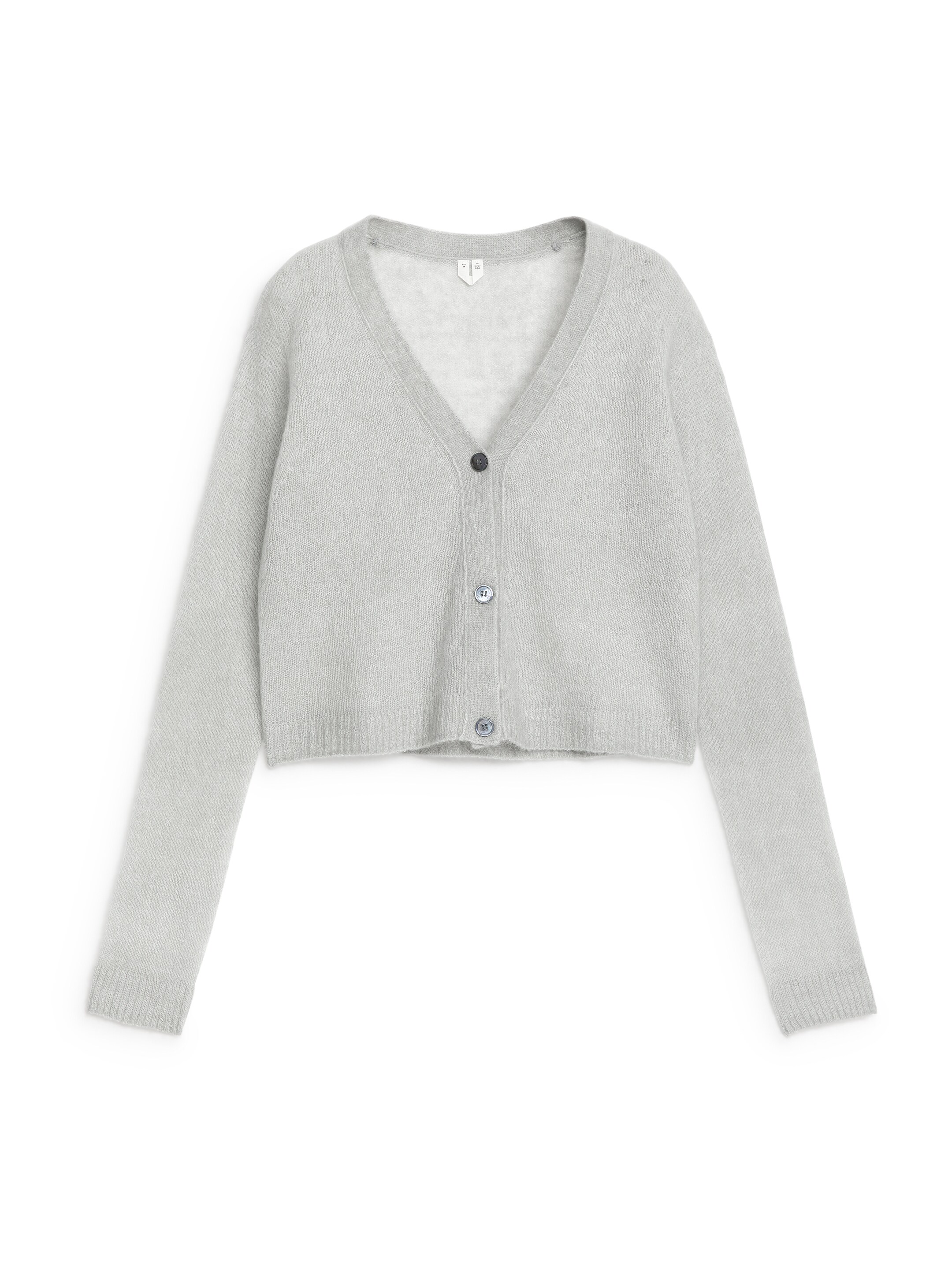 Größeres Bild ansehen: Strickjacke aus Woll-Mohair-Mischung - Grau - Ladies | H&M DE 1