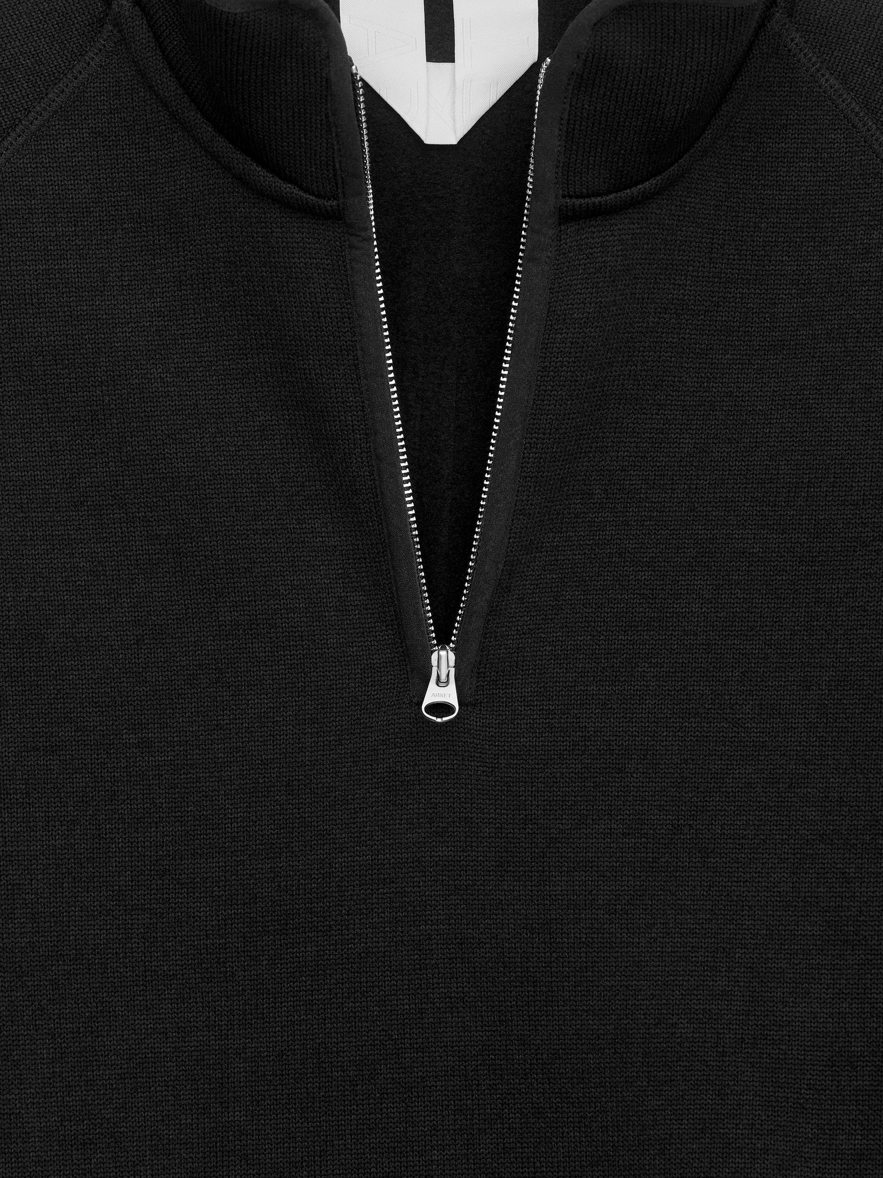 Half-Zip Fleece Sweatshirt - Black - Regular fit - Men - StillMedia/DescriptiveDetail - 1