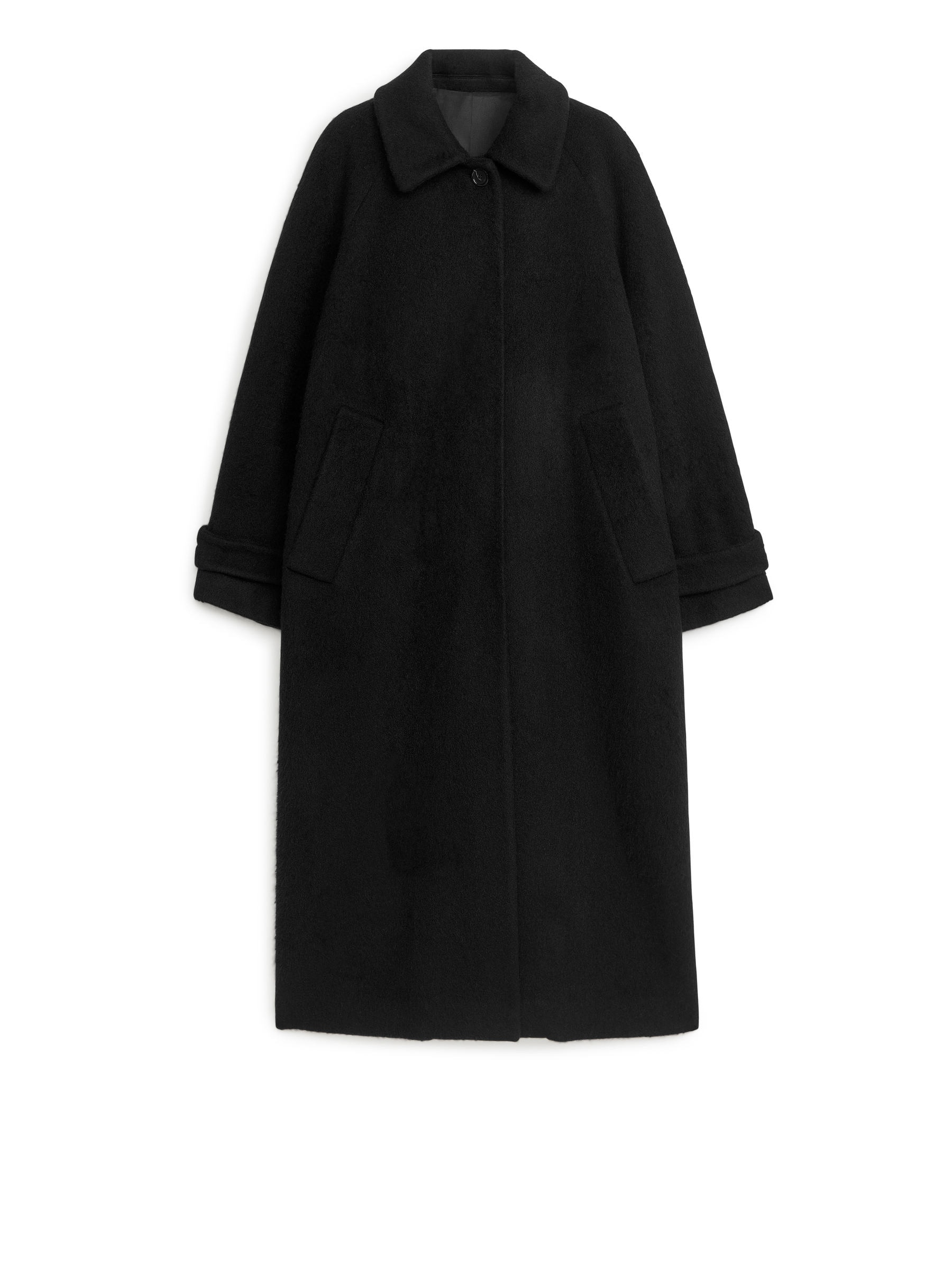 Oversized Wool Coat-#272628-6214