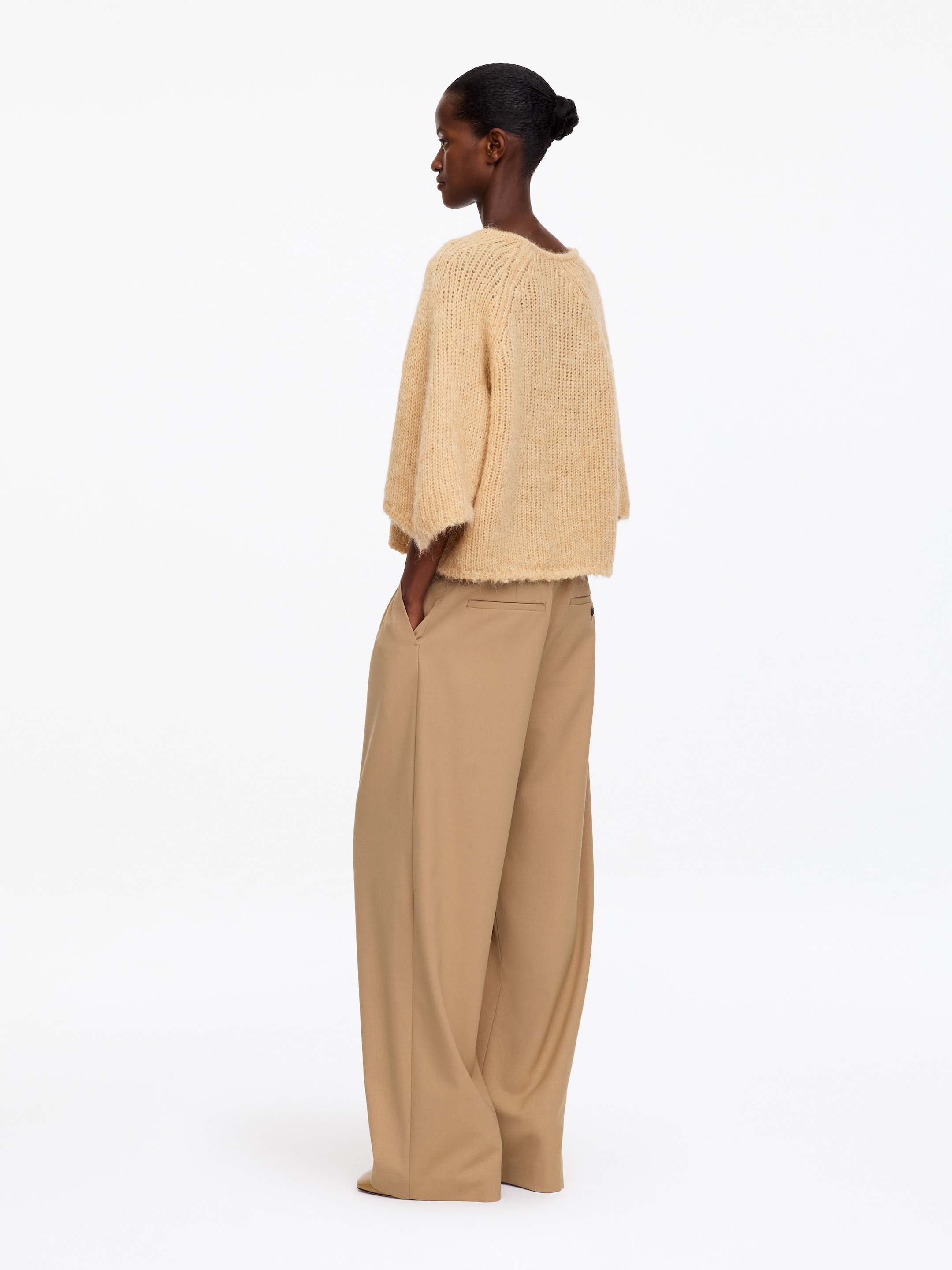 Raglan-Pullover aus Wolle und Alpakawolle - Beige - Loose Fit - women - StillMedia/Lookbook - 5