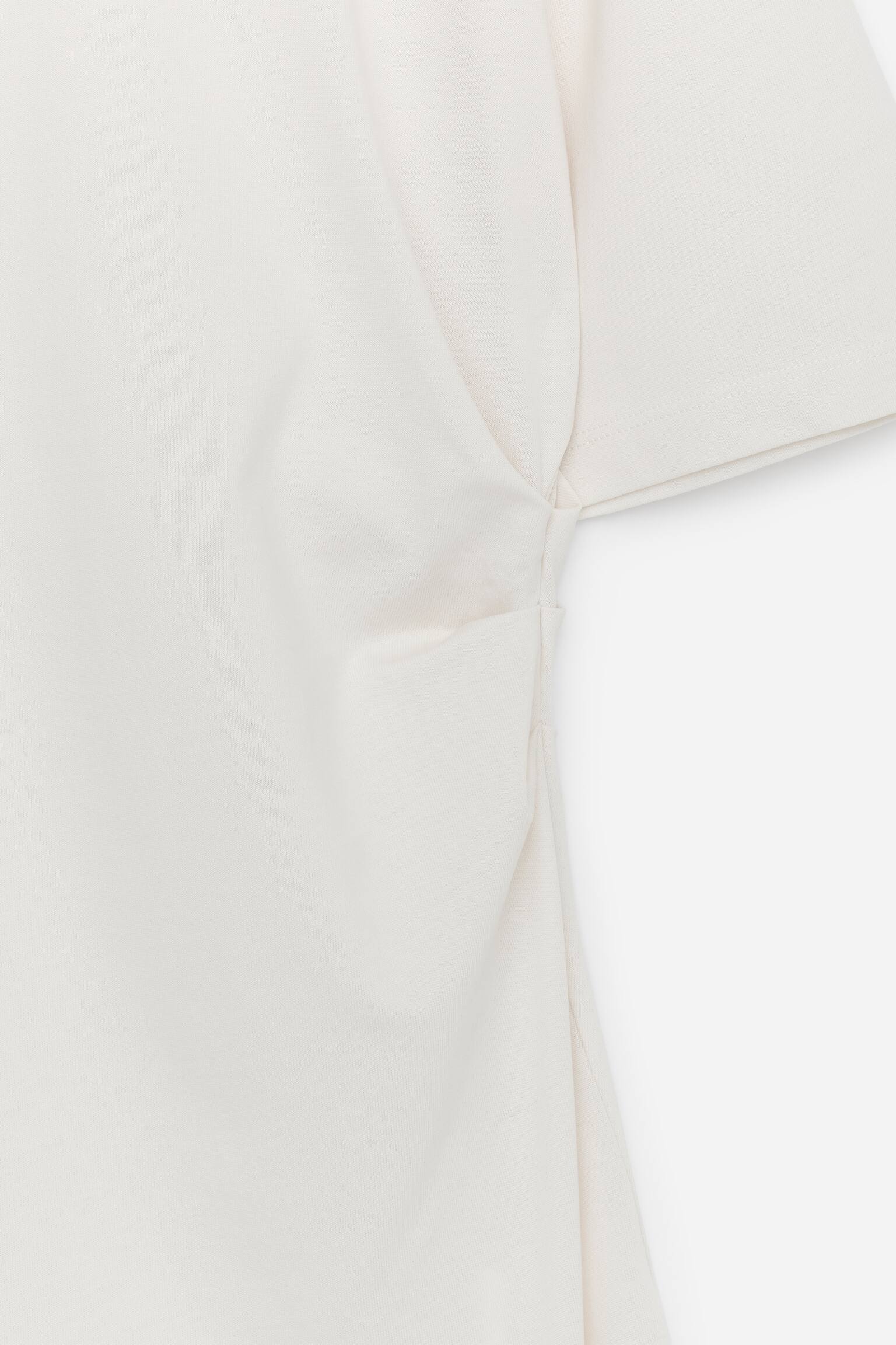 Drapovaný tričko - Biela - 5