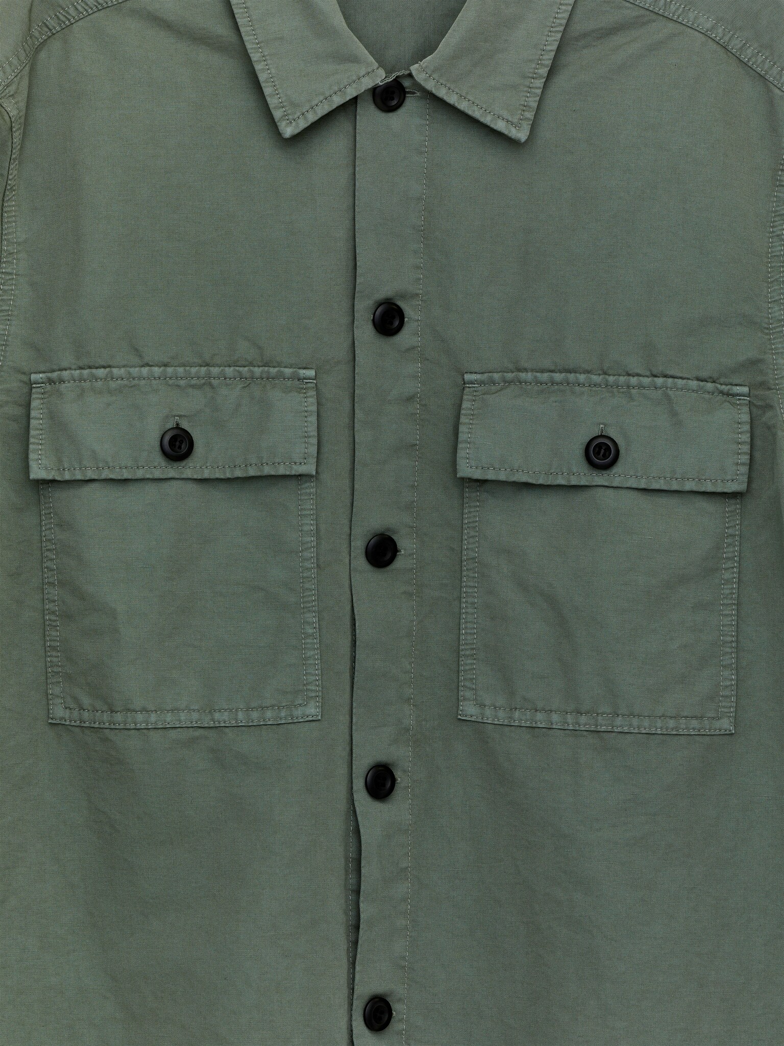 Surchemise en coton et lin - Vert poudré/Bleu poudré - 6