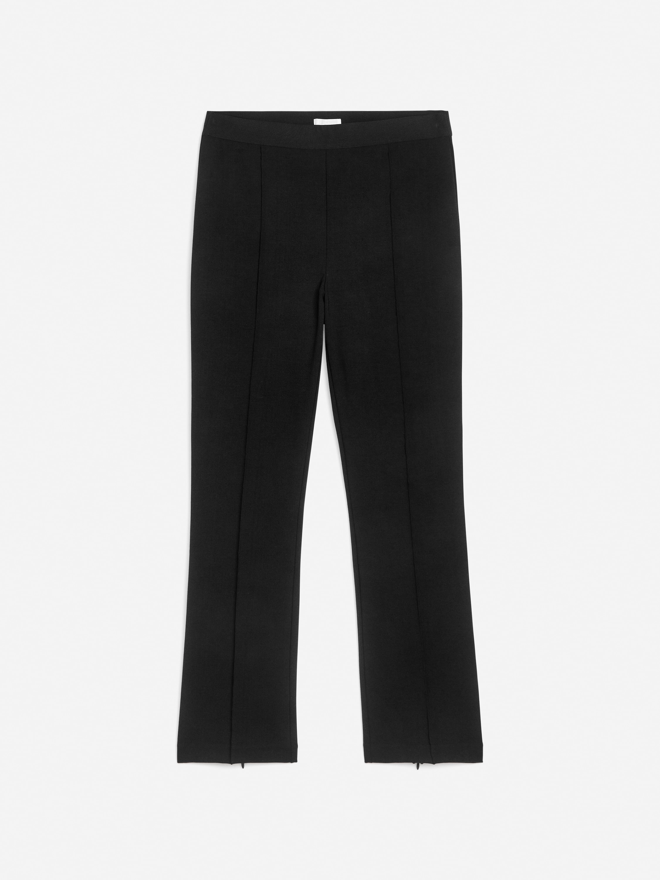 Elastyczne spodnie z zamkiem błyskawicznym - Czarny/Ciemnoszary melanż