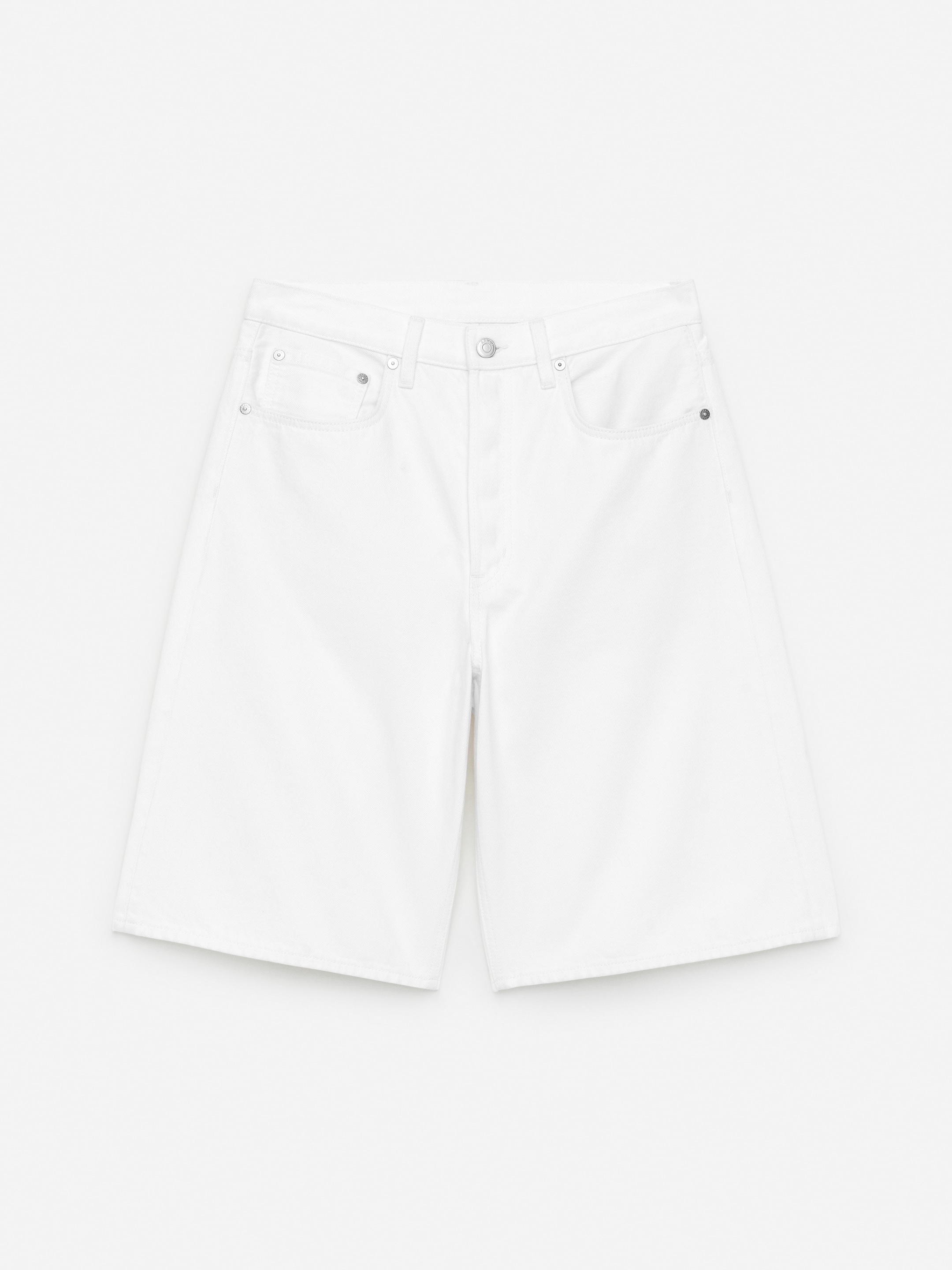 Lange Jeansshorts-#F4F3E9-15125