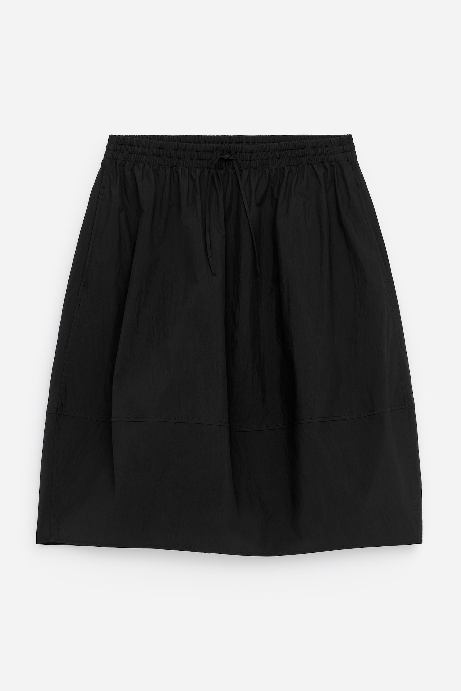 Kokonförmiger Midirock-Schwarz - 2