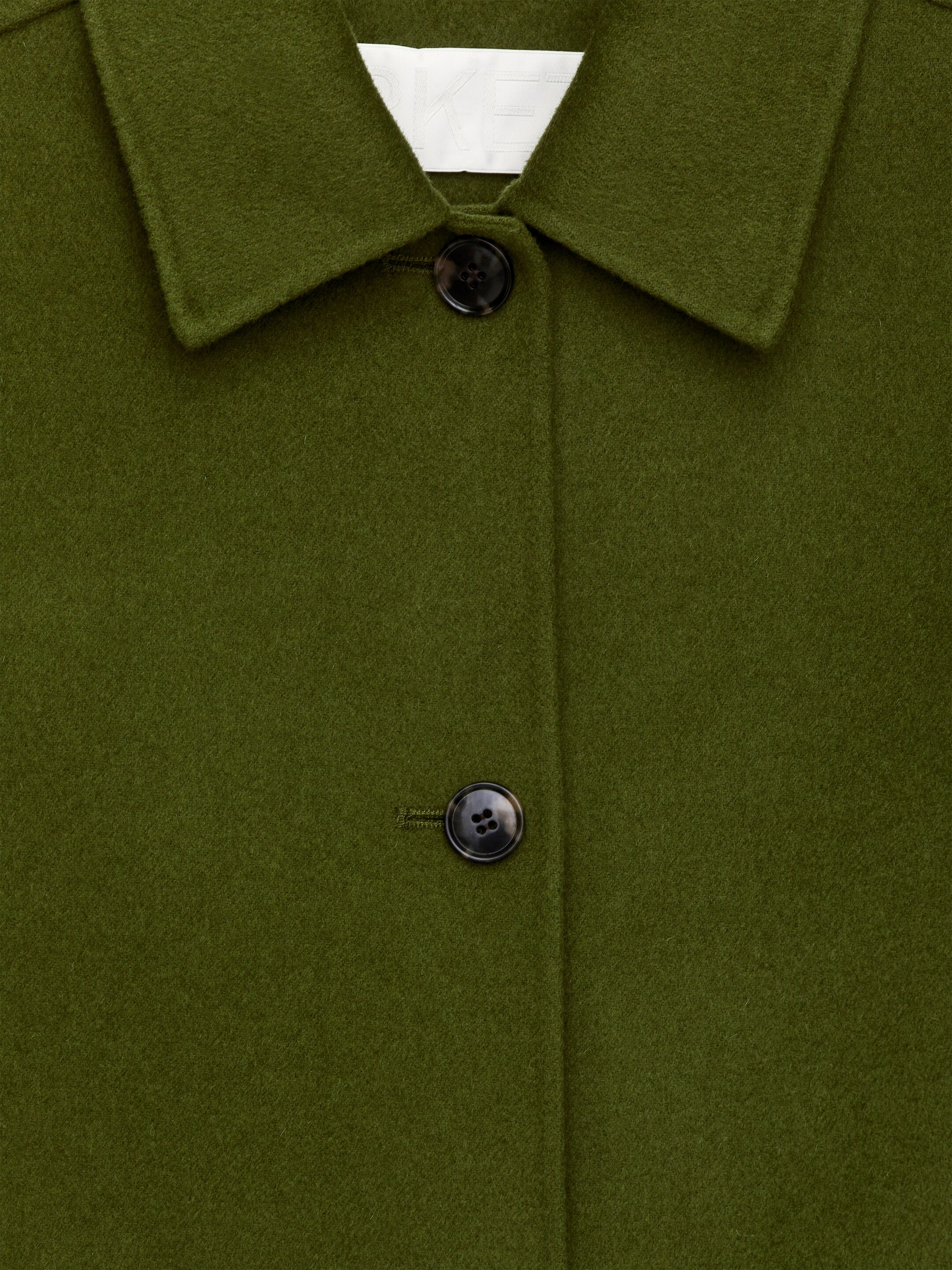 Ver imagen más grande: Sobrecamisa en mezcla de lana de doble faz - Verde - MUJER | H&M ES 6