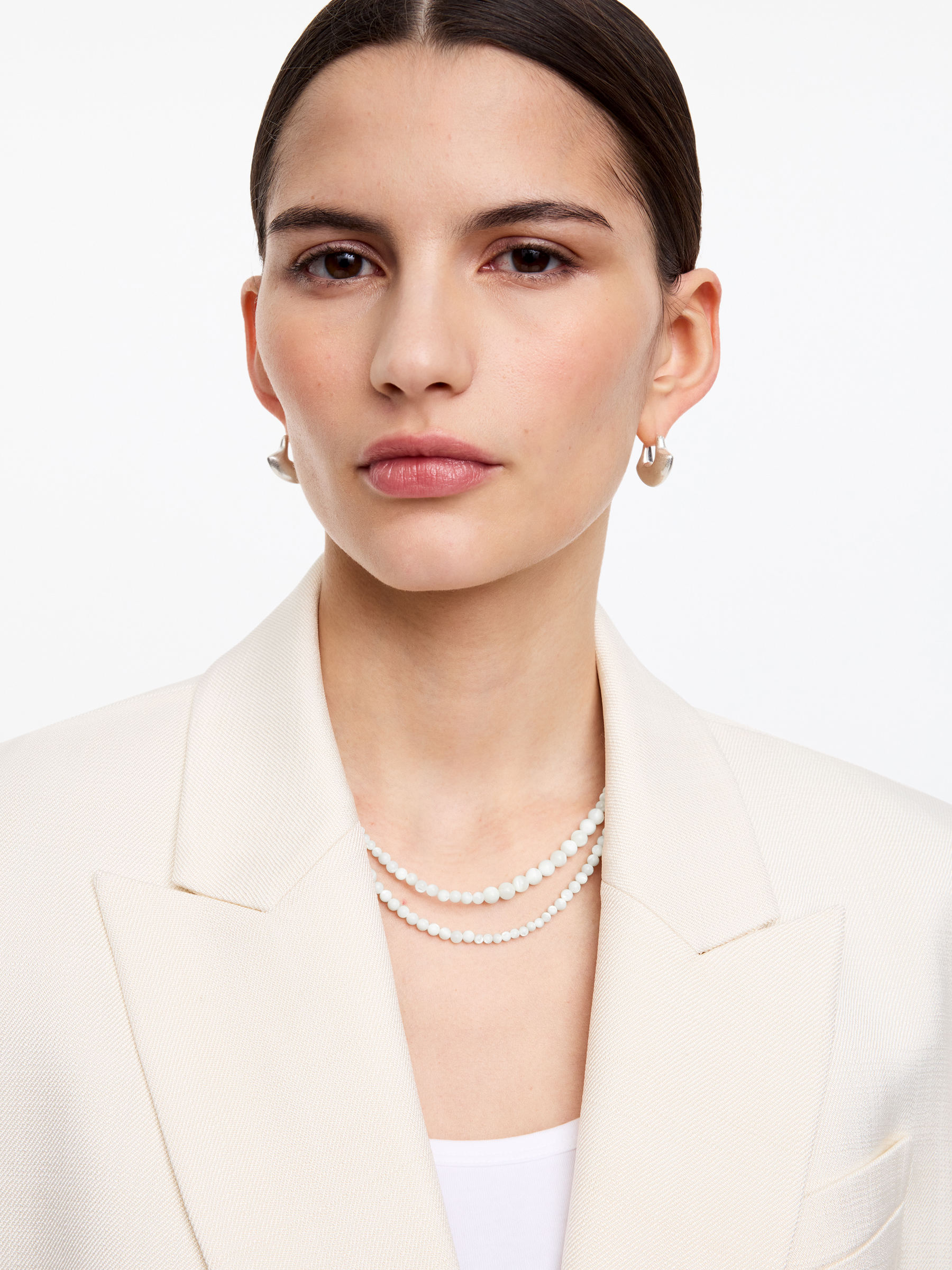 Collar con cuentas de nácar - Blanco roto - Women - StillMedia/Lookbook - 5