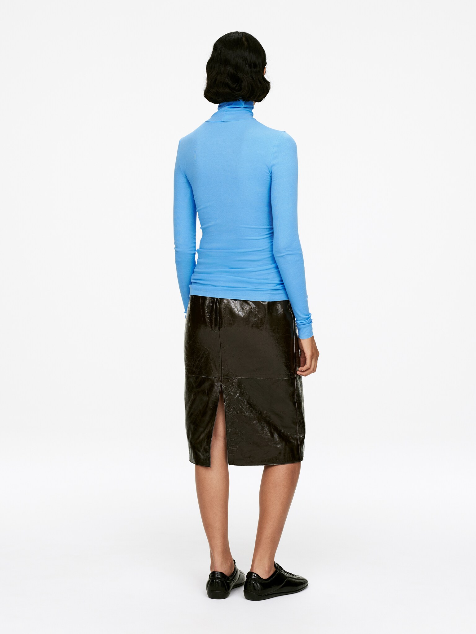 Haut en coton à col roulé - Bleu/Noir - 6