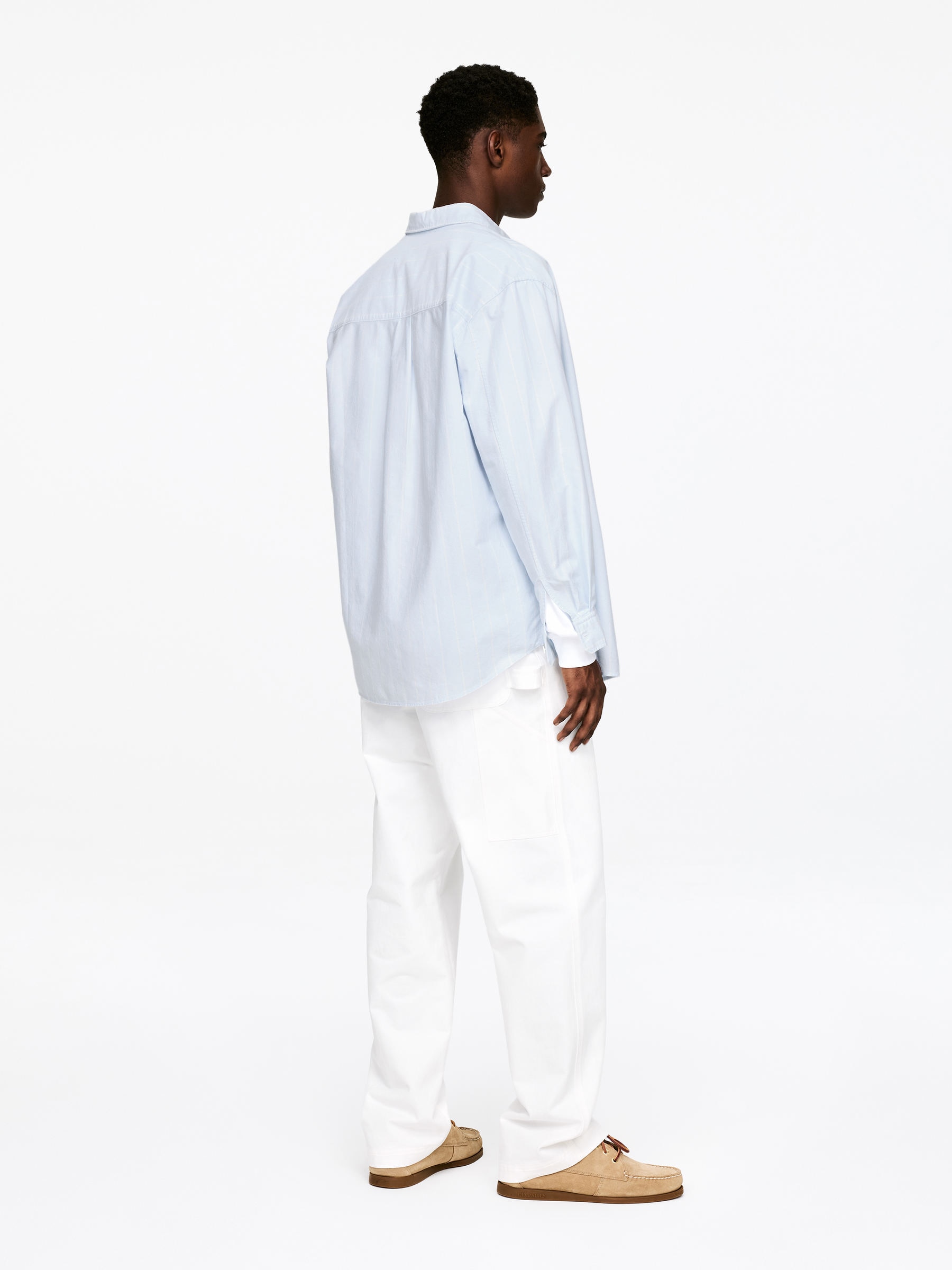 Oversized Oxford Shirt - Blue/White - Oversized - Men - StillMedia/Lookbook - 9