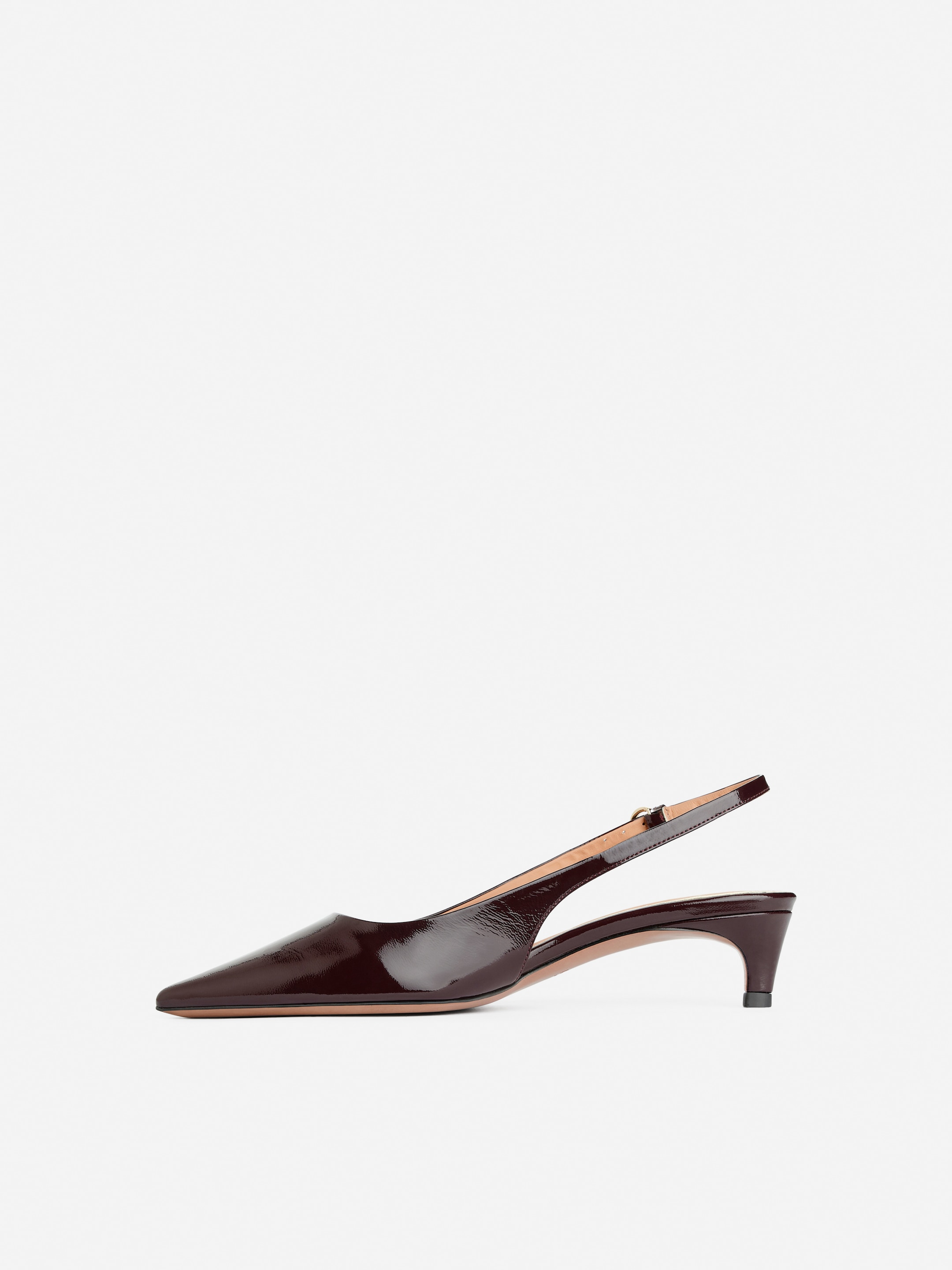 View larger image: Slingback Leather Pumps - Burgundy - Ladies | H&M GB 3