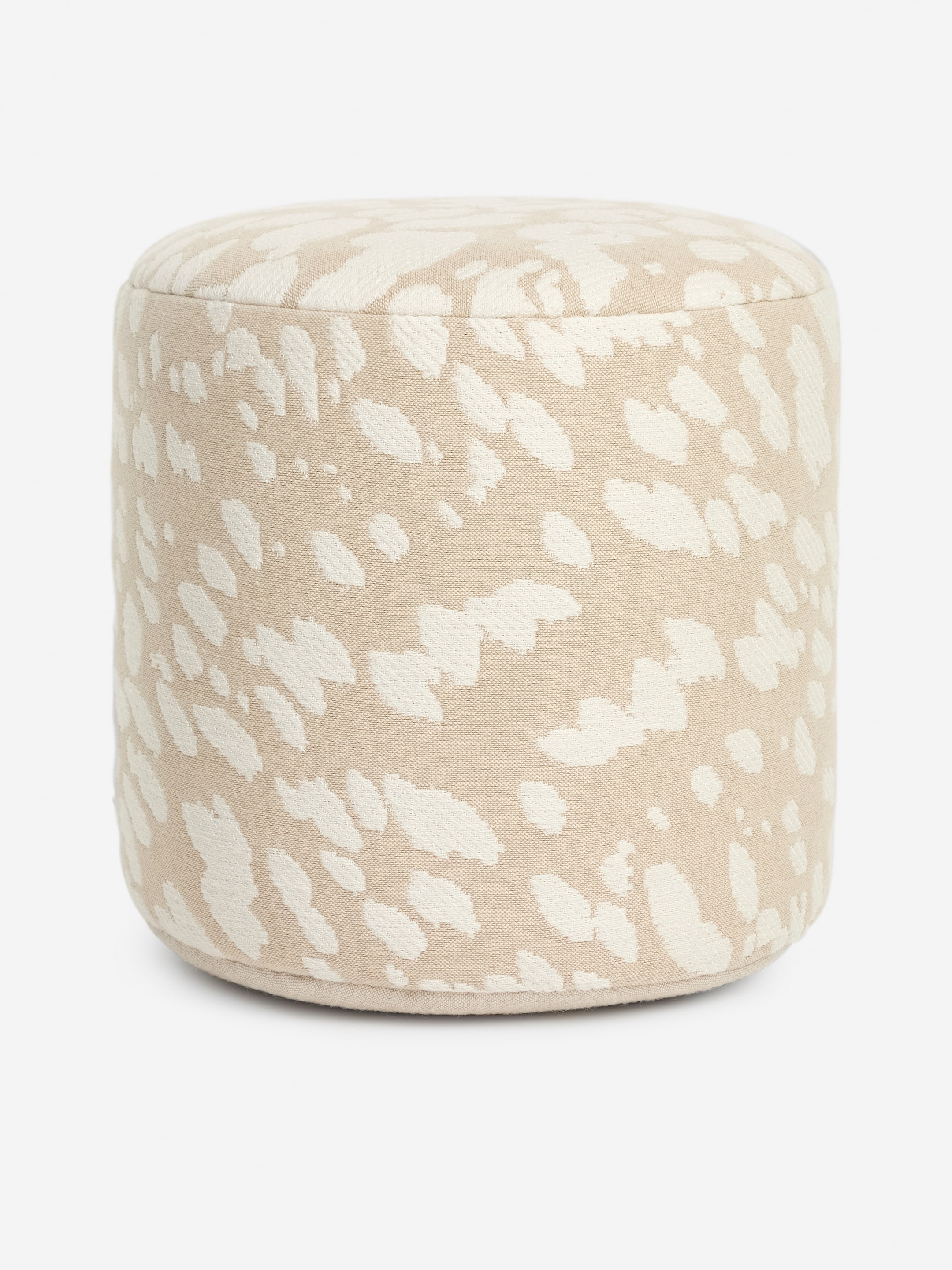 Sittpuff i bomull och ull-Beige-20082