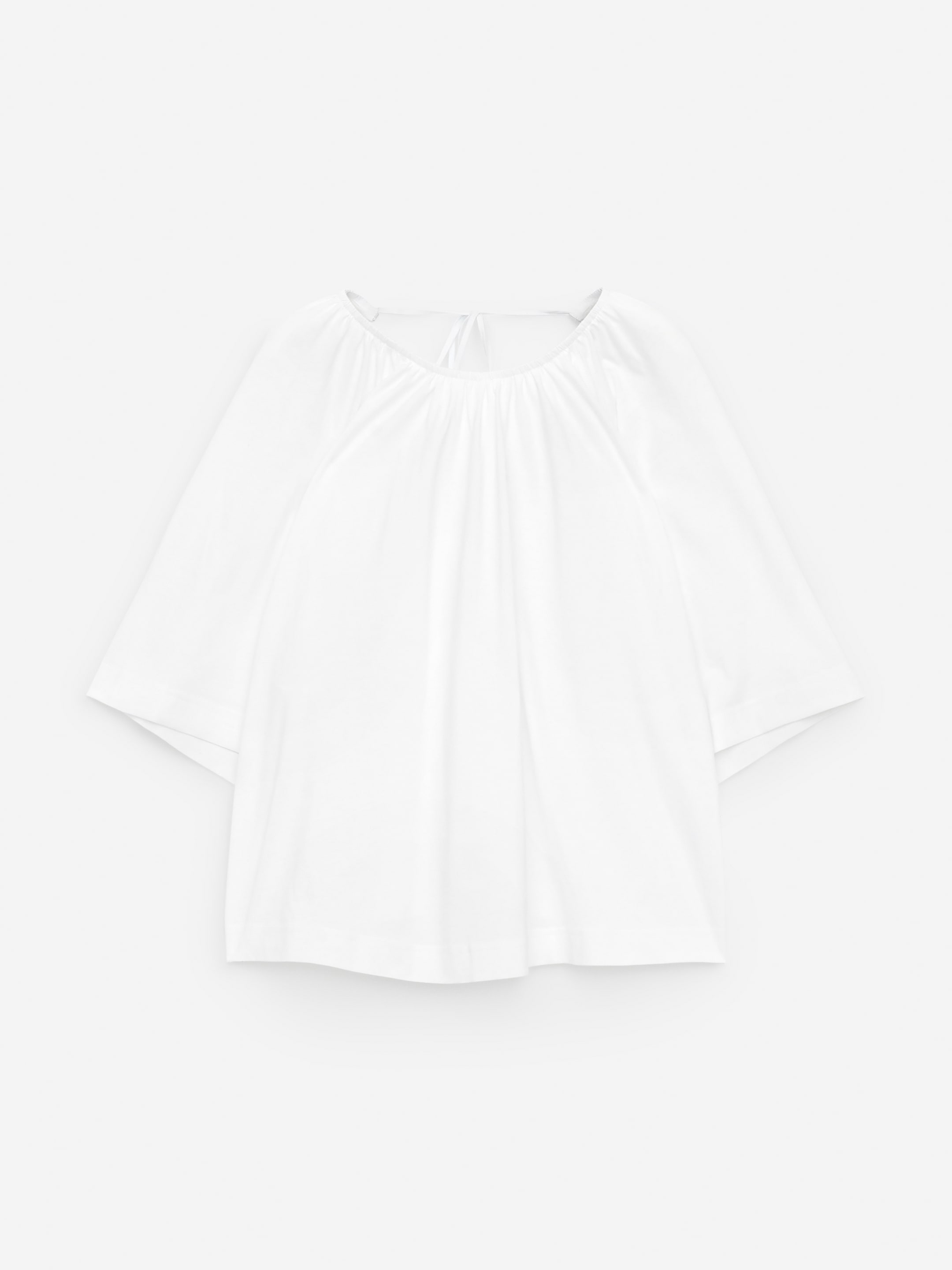 Open-Back T-Shirt - White - Loose fit - Women - StillMedia/DescriptiveStillLife - 1