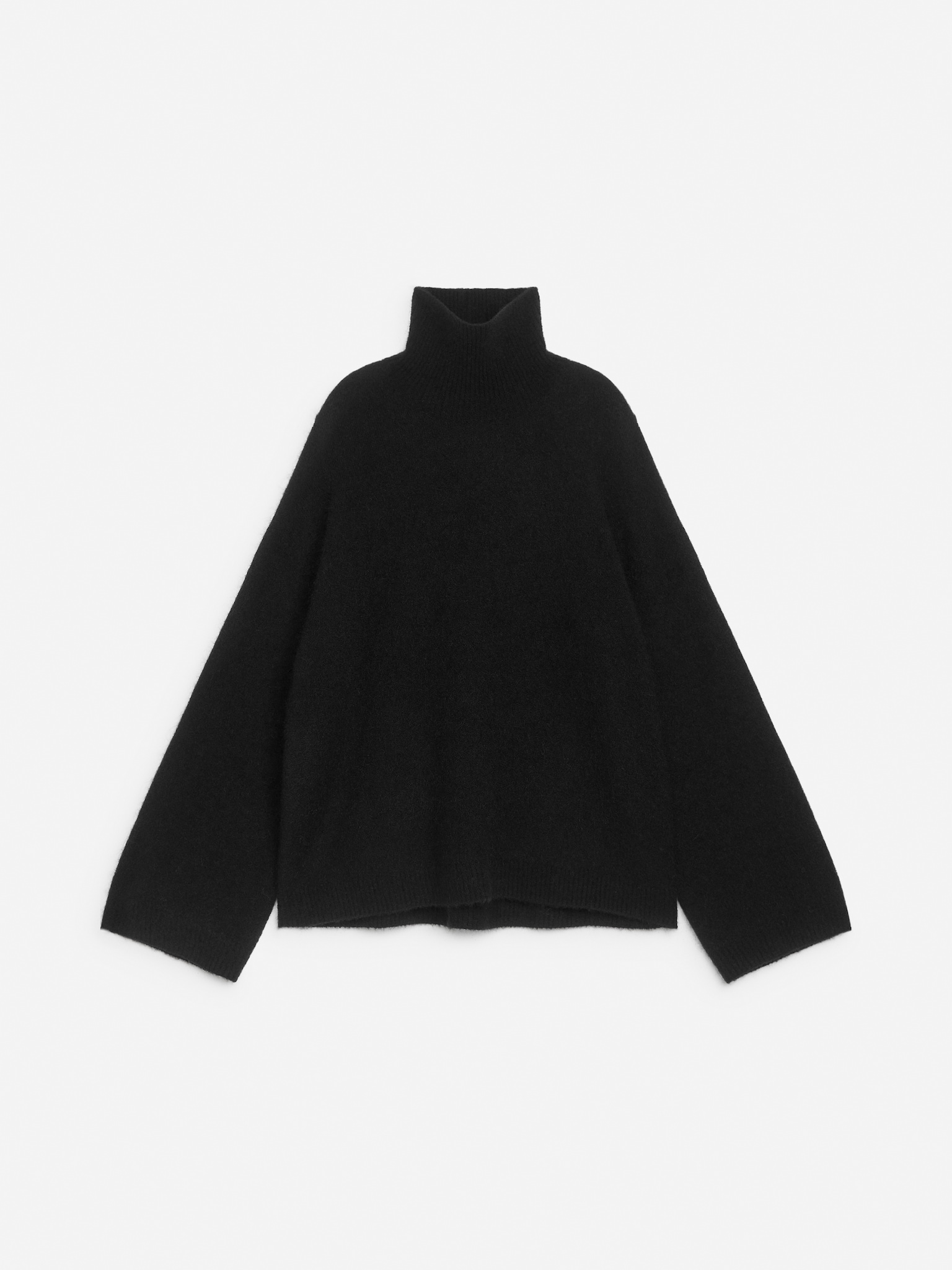 Rollkragenpullover - Schwarz/Grau/Graubraun meliert