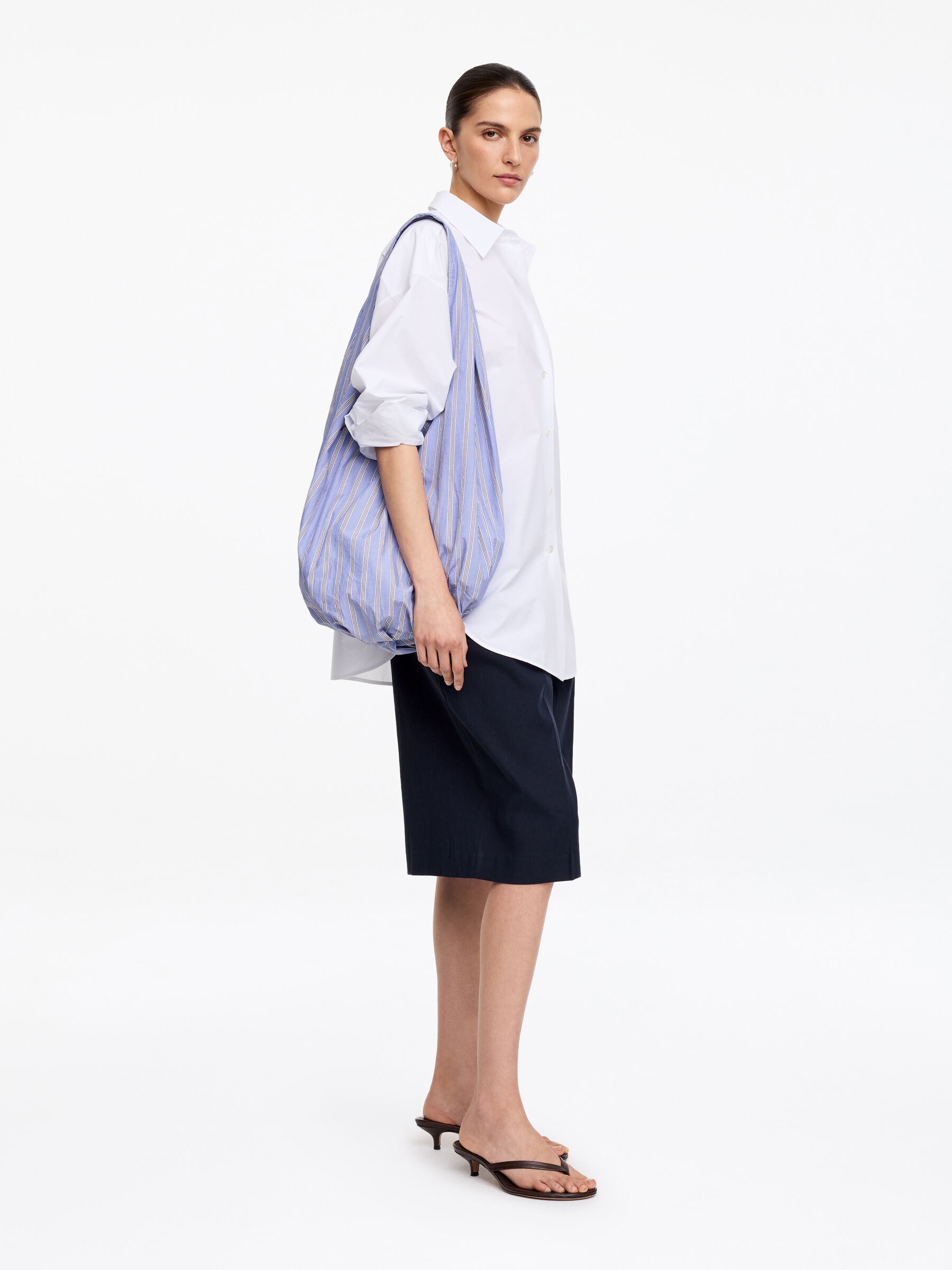 Sac en coton pliable - Bleu/Marron - Femme - StillMedia/Lookbook - 3