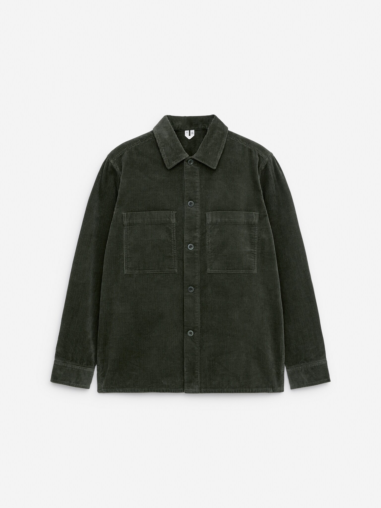 Sobrecamisa de pana - Verde caqui/Azul oscuro