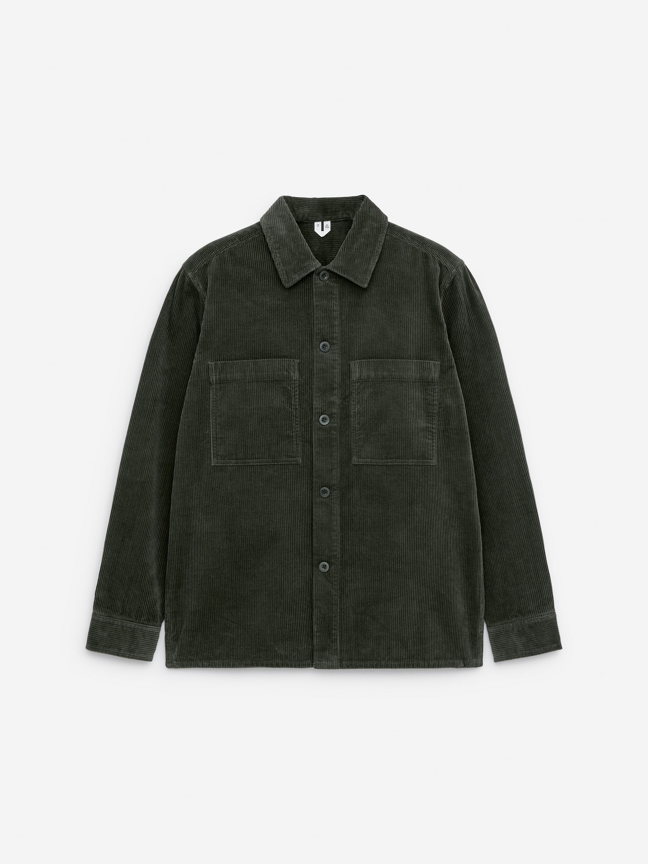 Corduroy Overshirt-Green-16229