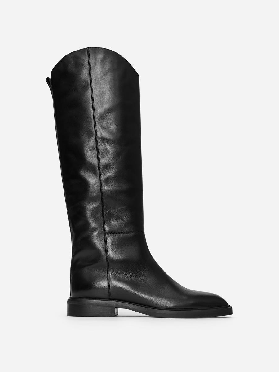 ARKET Women's  Leather Riding Boots Black,  size 37