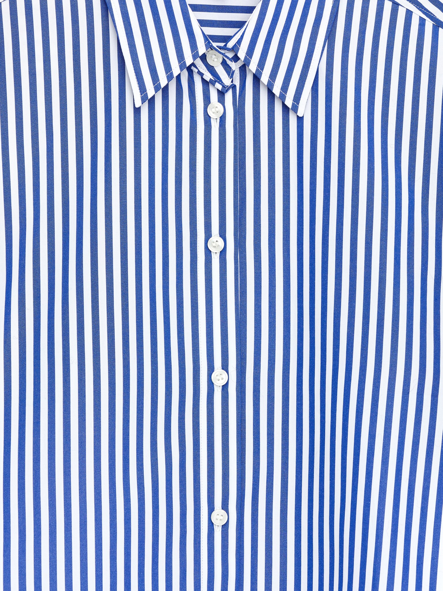 Relaxed-Fit Poplin Shirt - Blue/White/White - 2