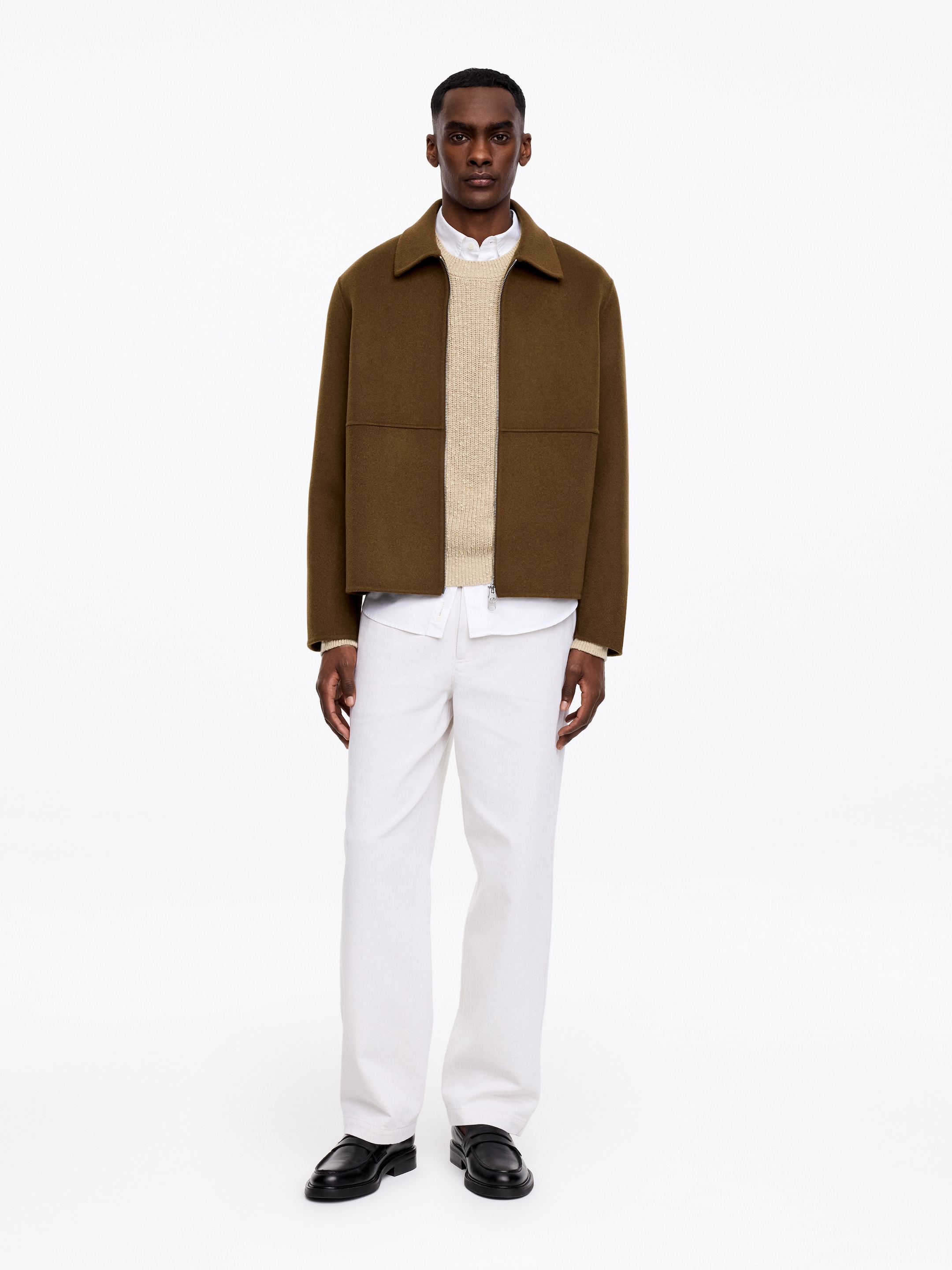 Doubleface-Jacke aus Wolle-#7A6B57-18268
